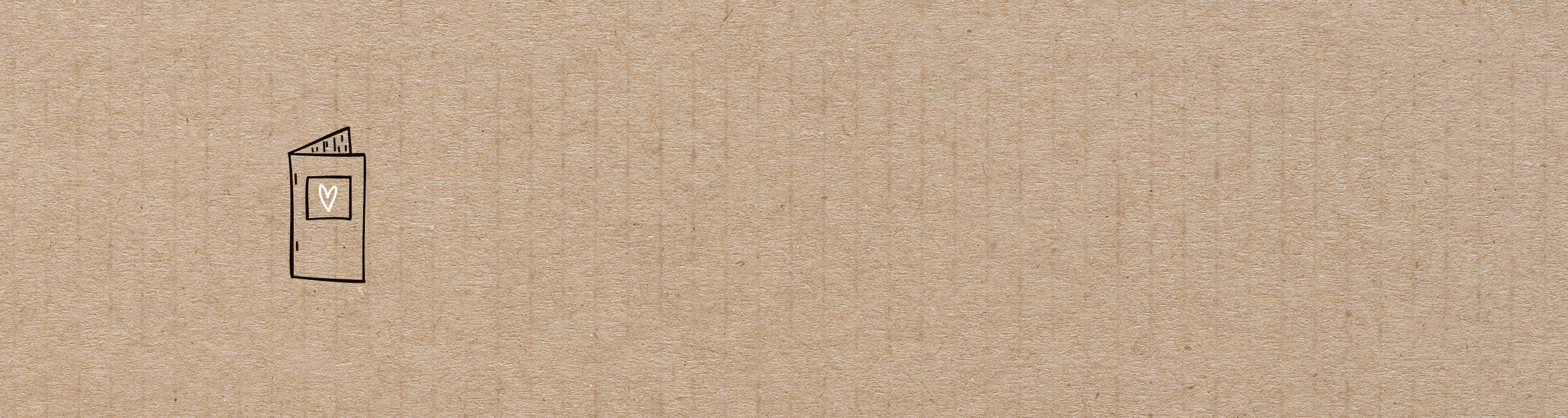Ein minimalistisches Briefkastensymbol auf einem strukturierten braunen Papierhintergrund.