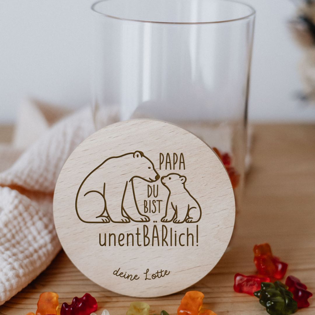 Personalisiertes Vorratsglas für Papa