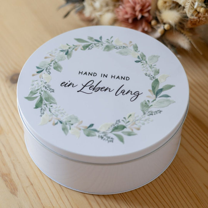Keksdose „Hand in Hand ein Leben lang“