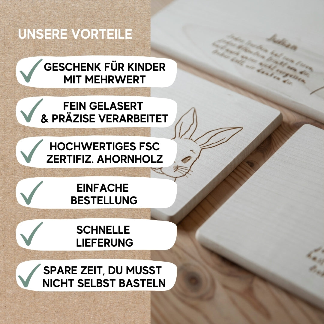 Frühstücksbrettchen zu Ostern mit Tischgebet