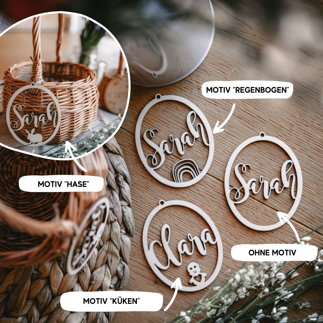 Personalisierter Holzanhänger