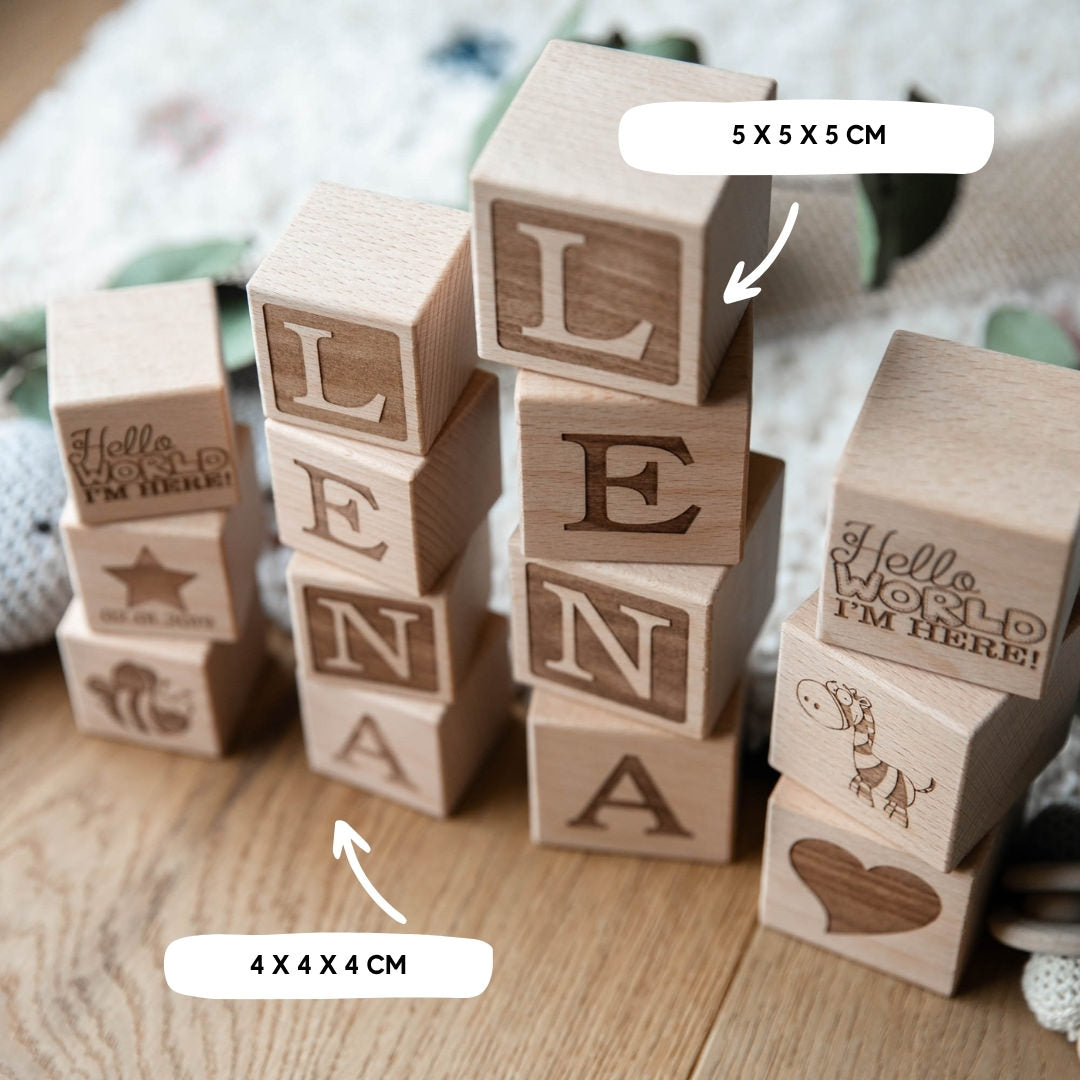 Personalisierte Holzwürfel