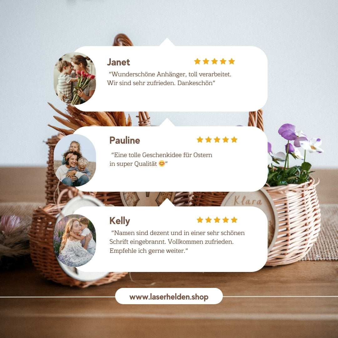 Personalisierter Holzanhänger