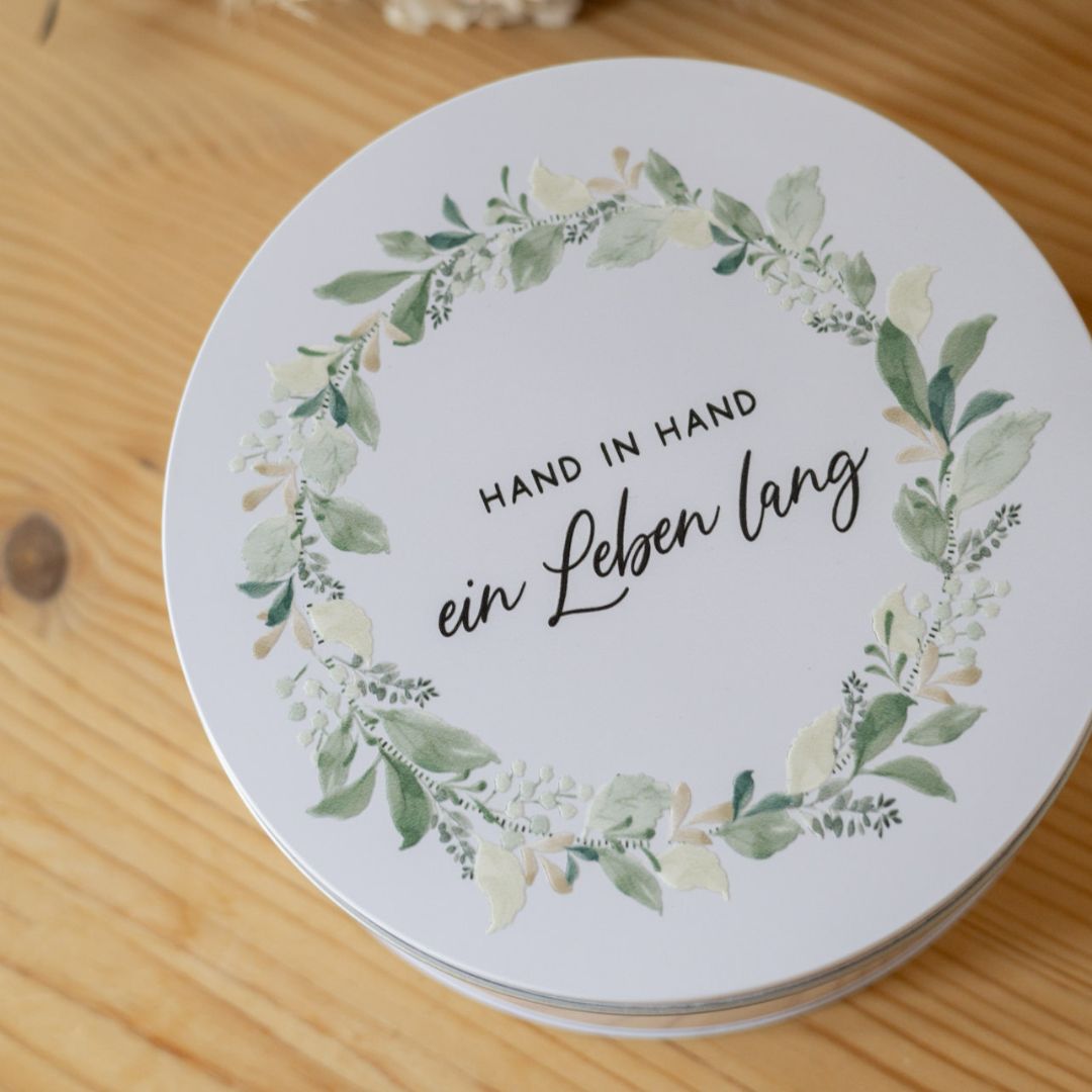 Keksdose „Hand in Hand ein Leben lang“