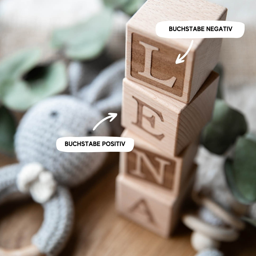 Personalisierte Holzwürfel