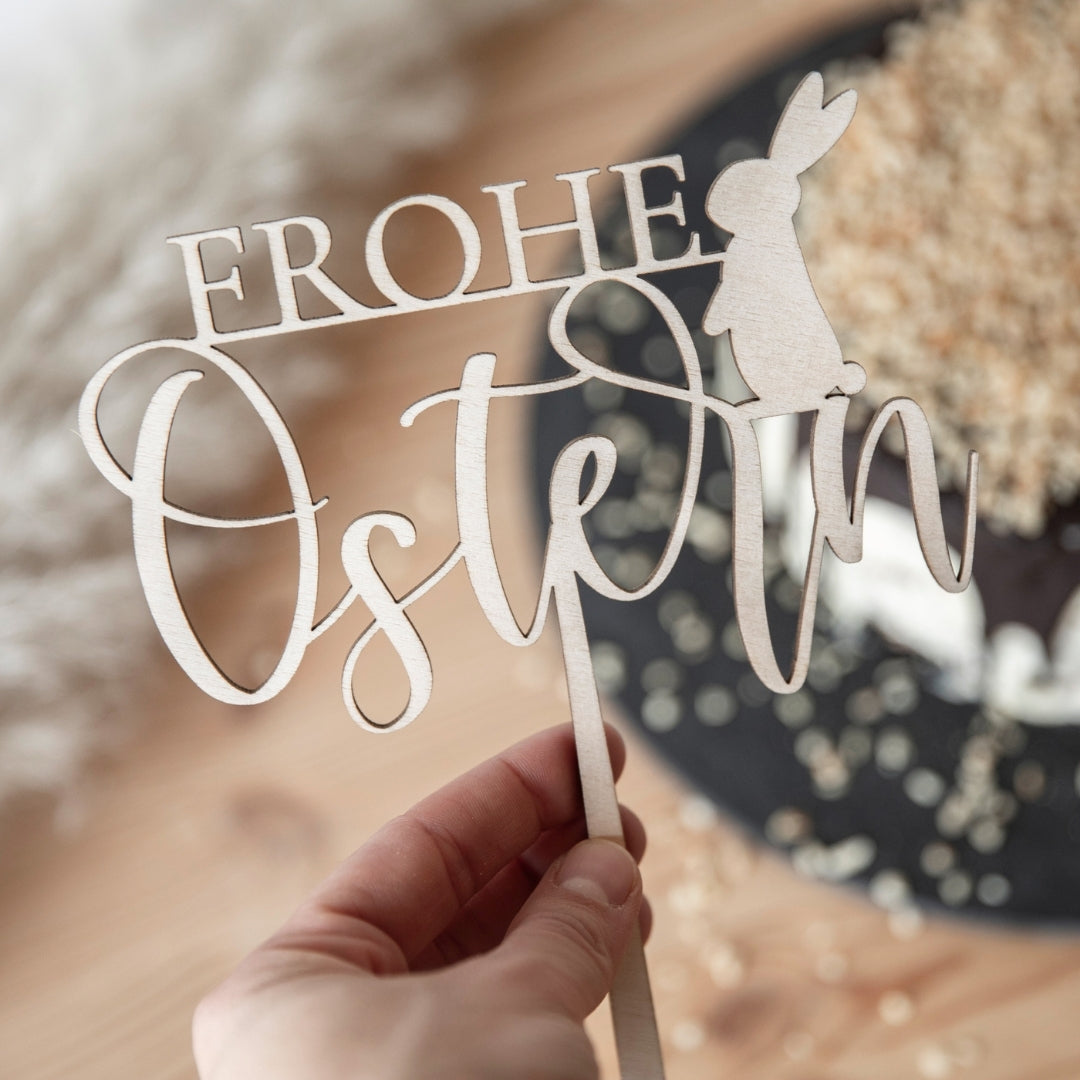 Caketopper aus Holz - perfekt für Ostern
