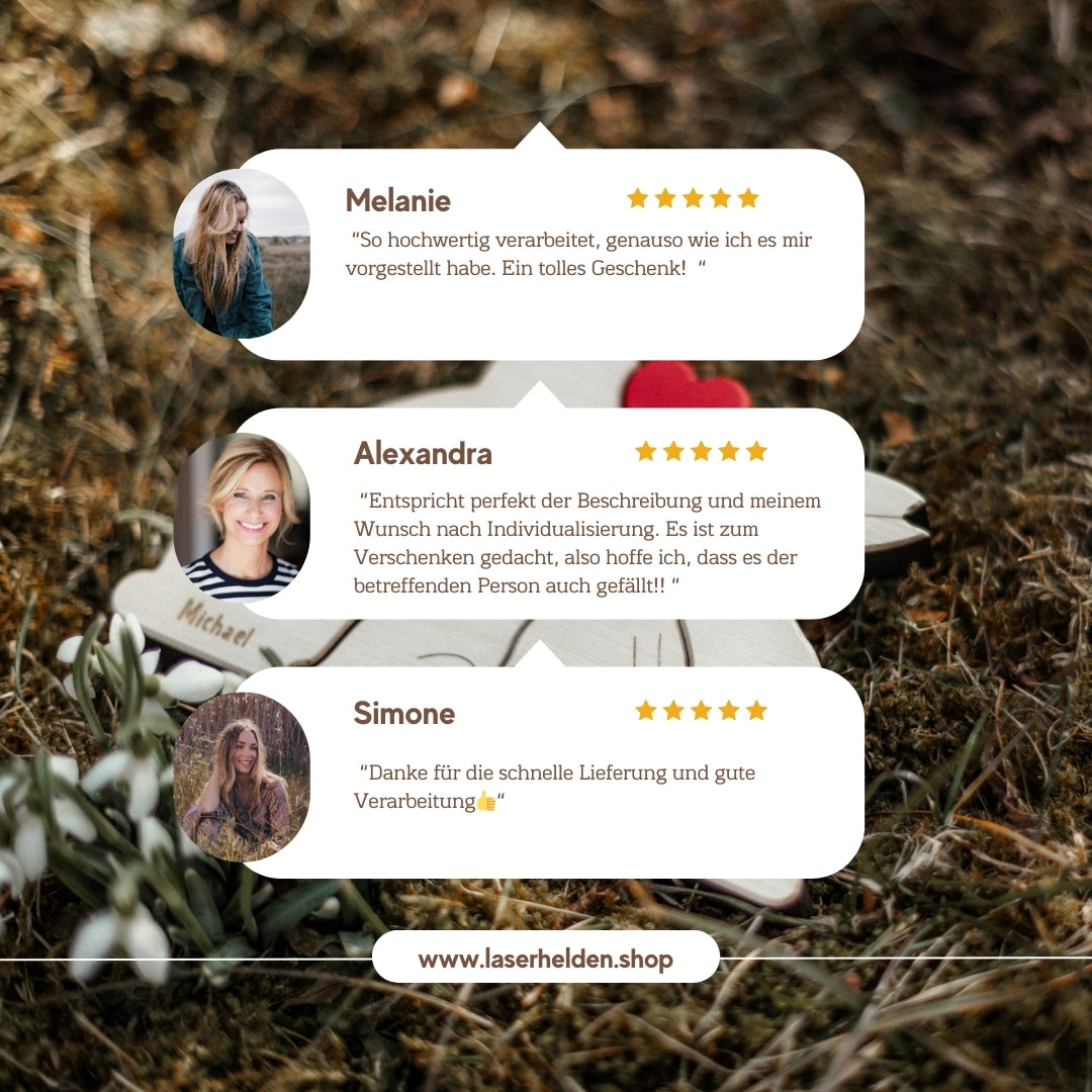 Hasenfamilie aus Holz - Ostergeschenk