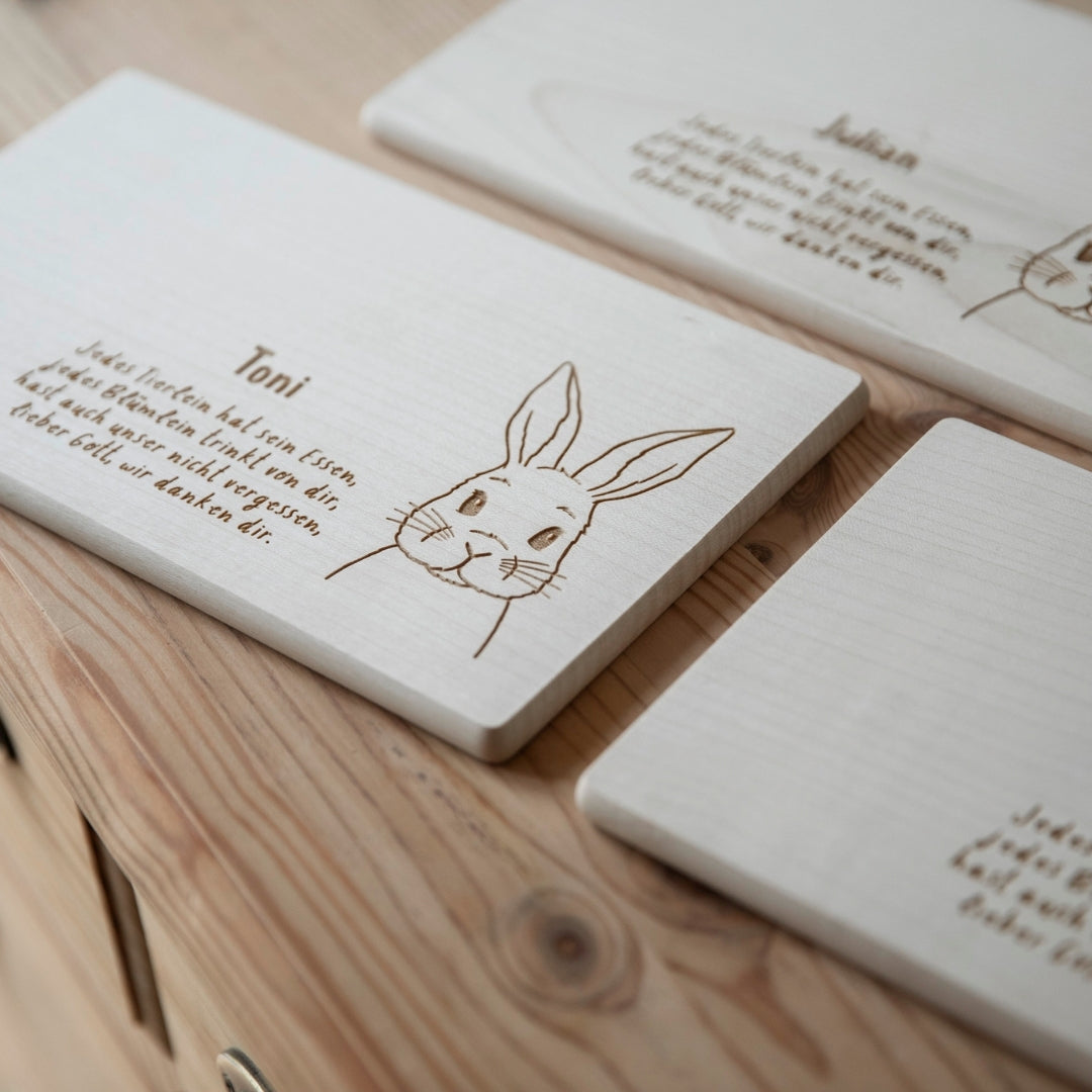 Frühstücksbrettchen zu Ostern mit Tischgebet