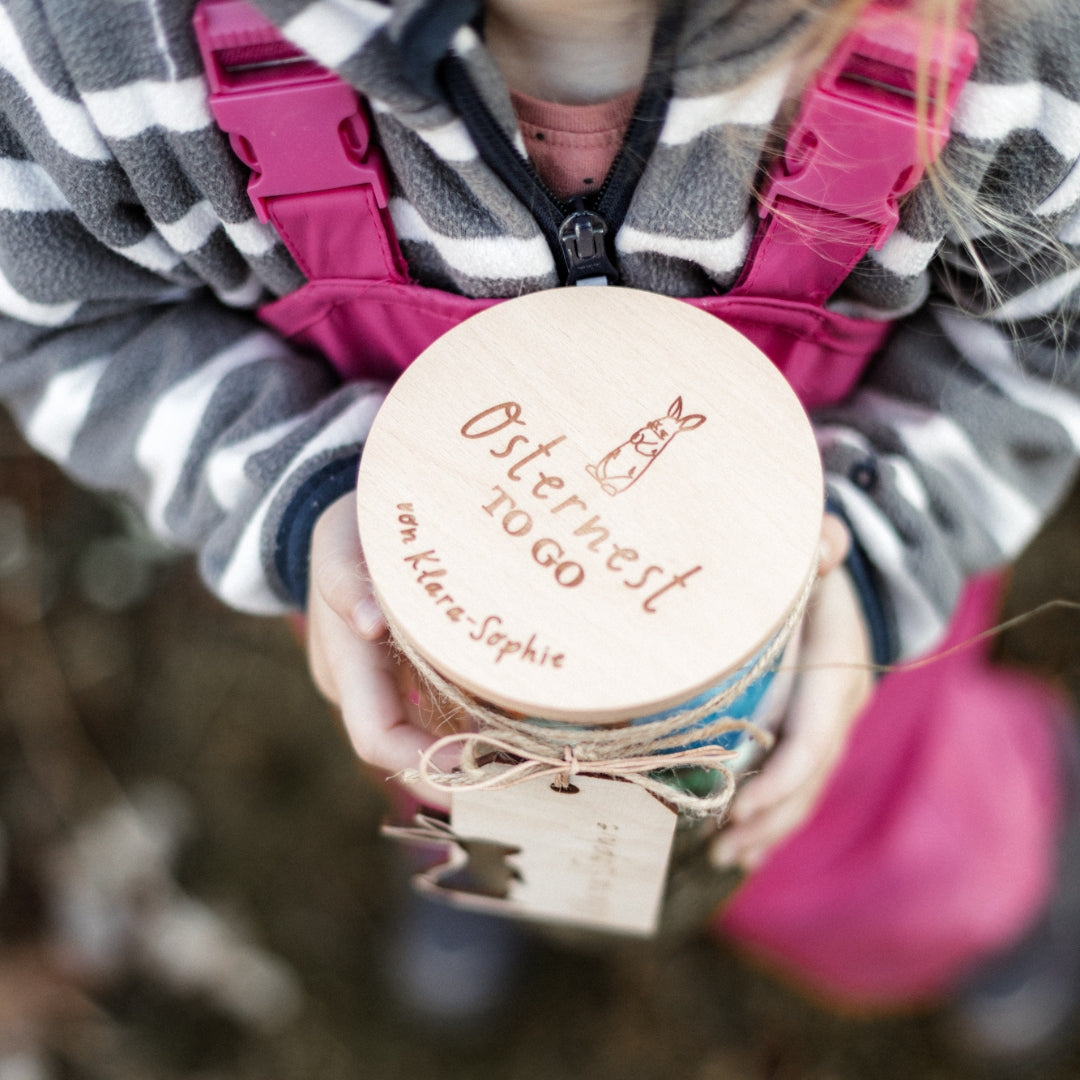 Personalisiertes Vorratsglas - Osternest to go