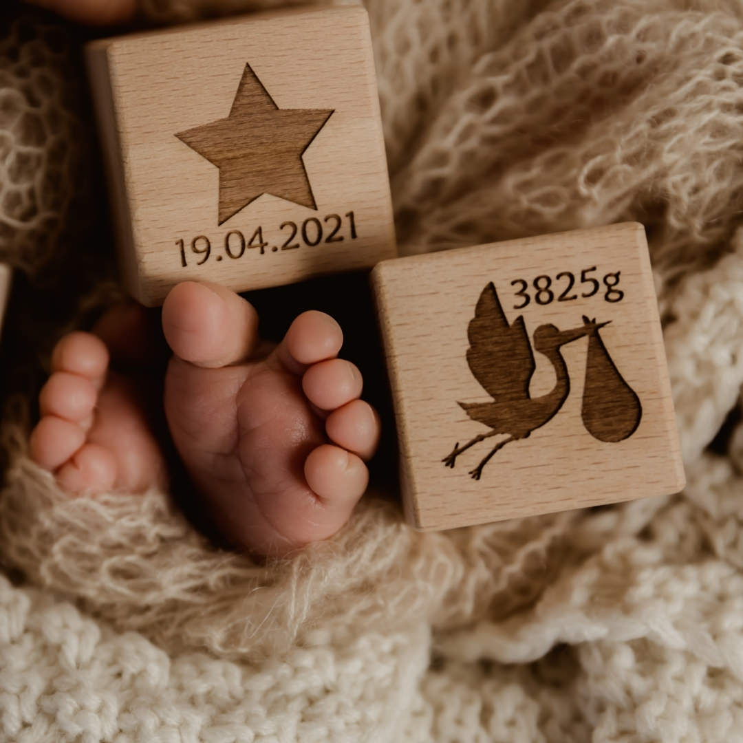 Personalisierte Holzwürfel