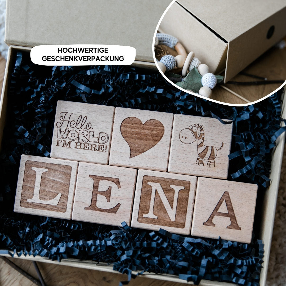 Personalisierte Holzwürfel