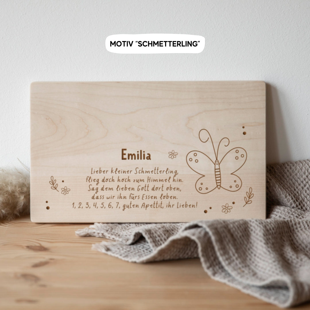 Frühstücksbrettchen zu Ostern mit Tischgebet