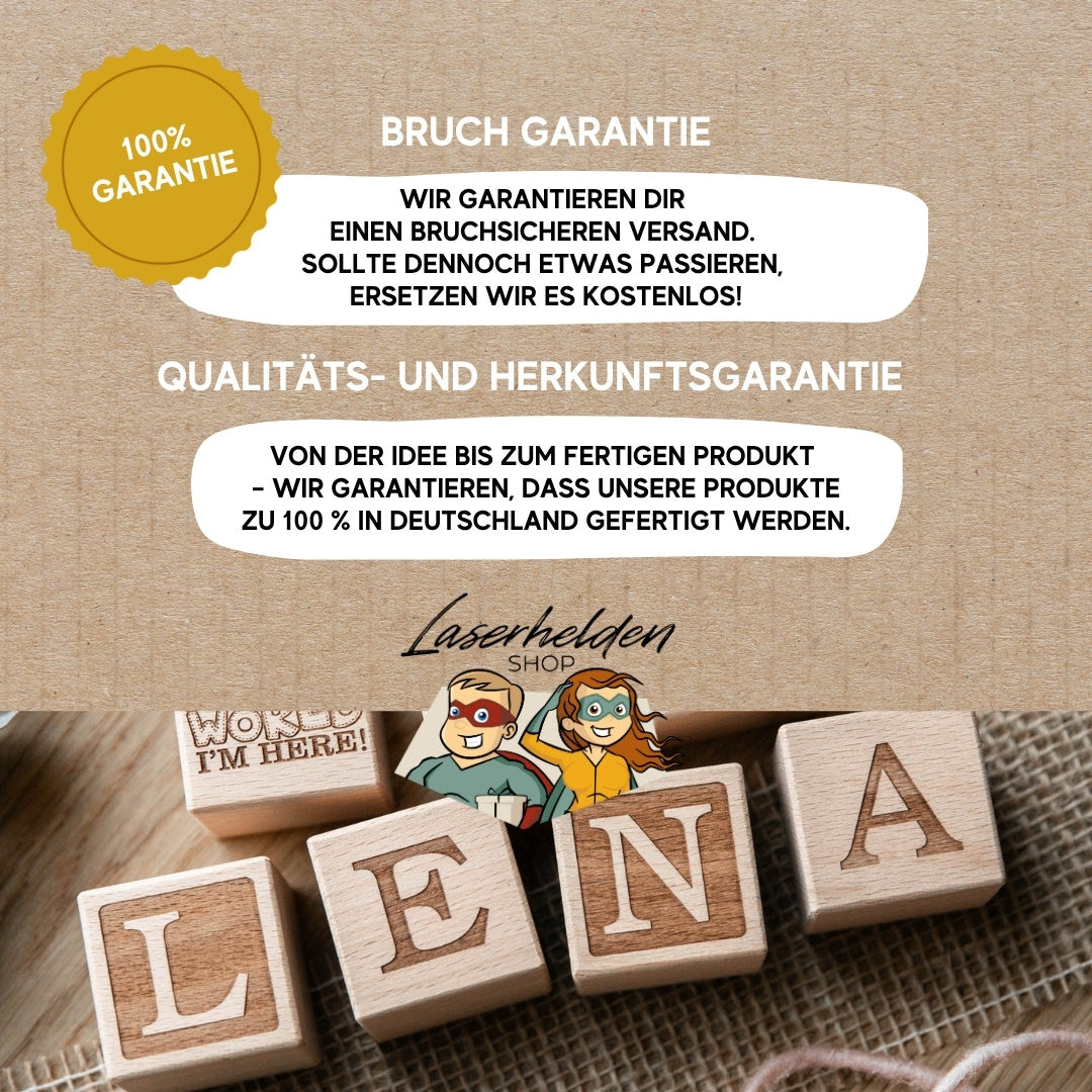 Personalisierte Holzwürfel