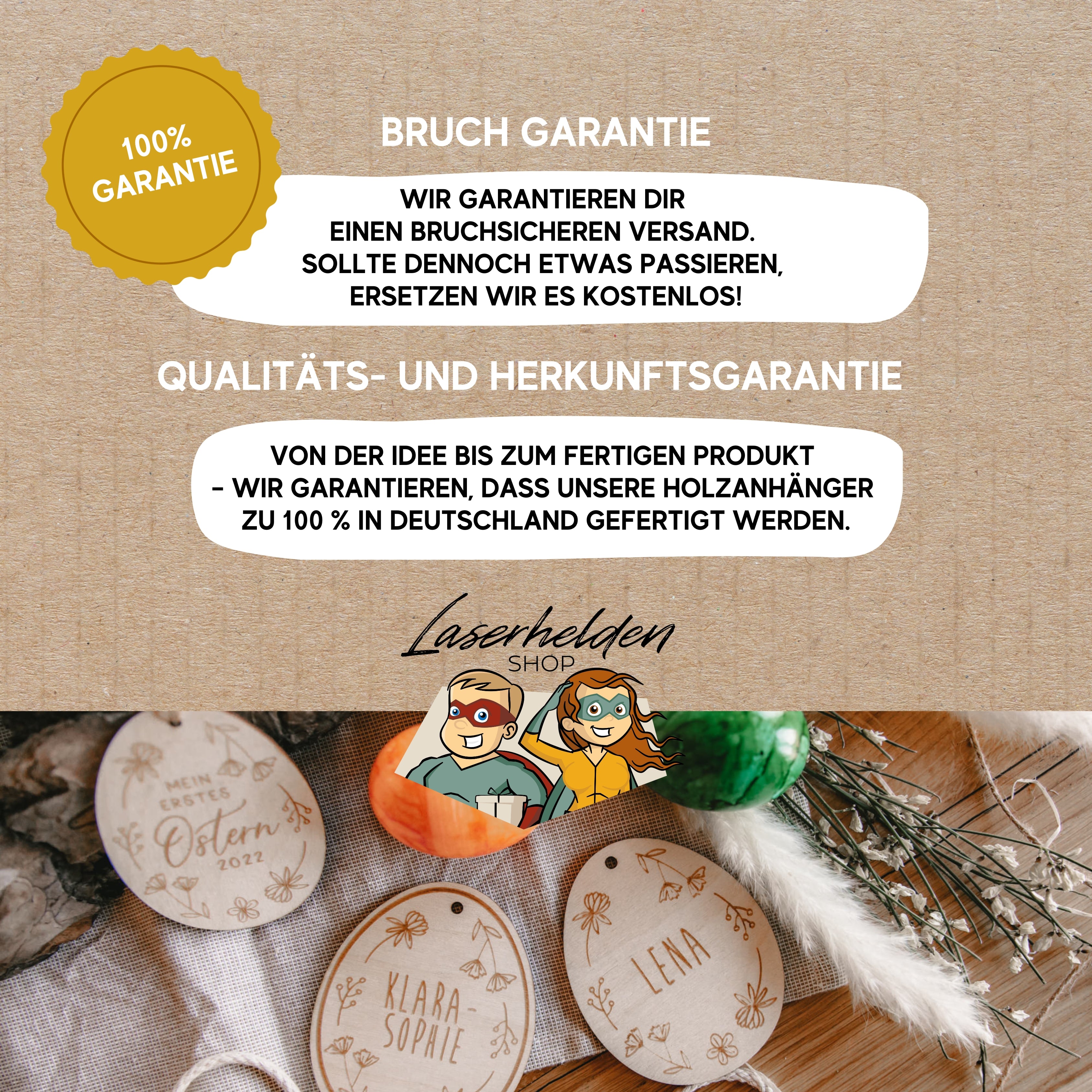Osteranhänger aus Holz