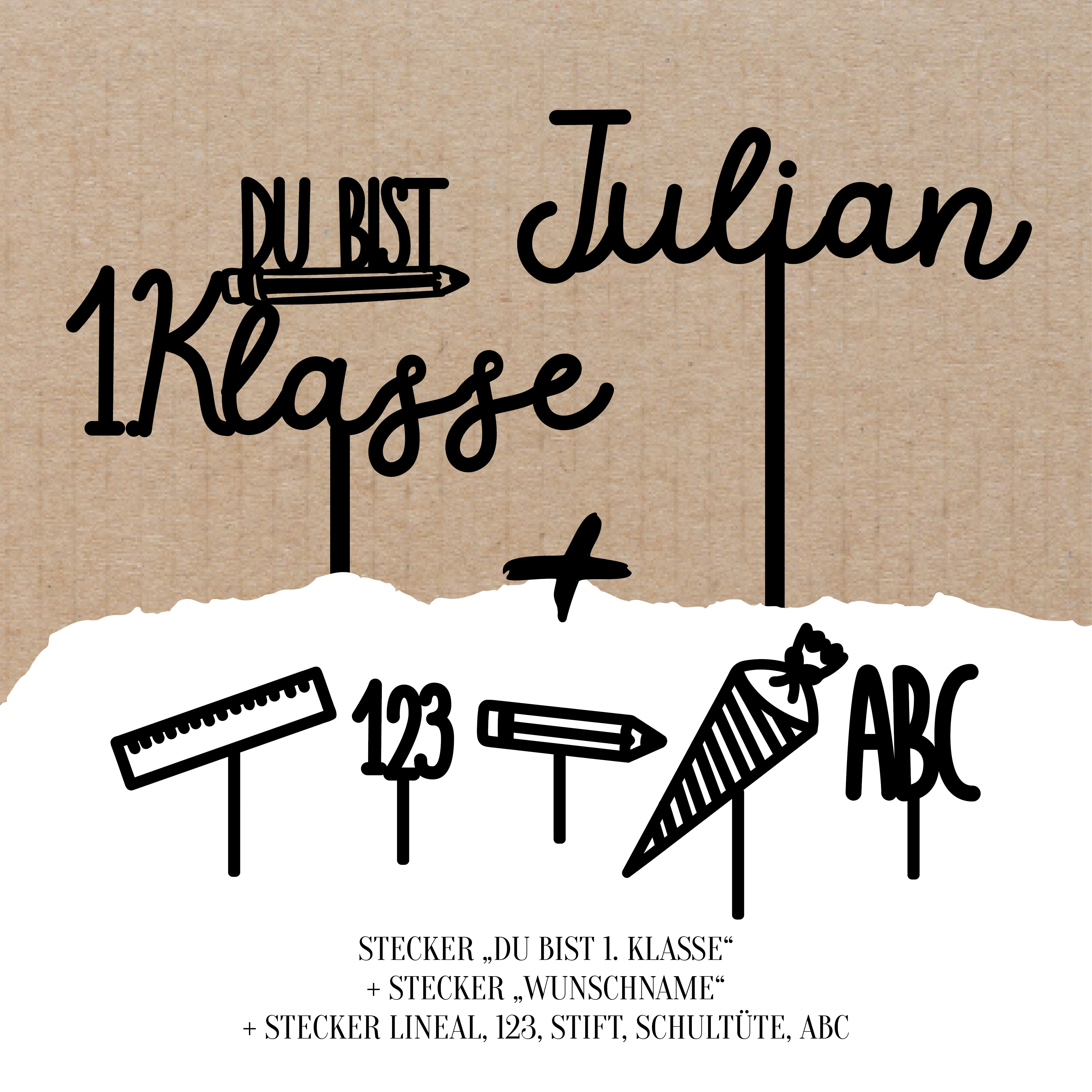 Personalisiertes Caketopper-Set