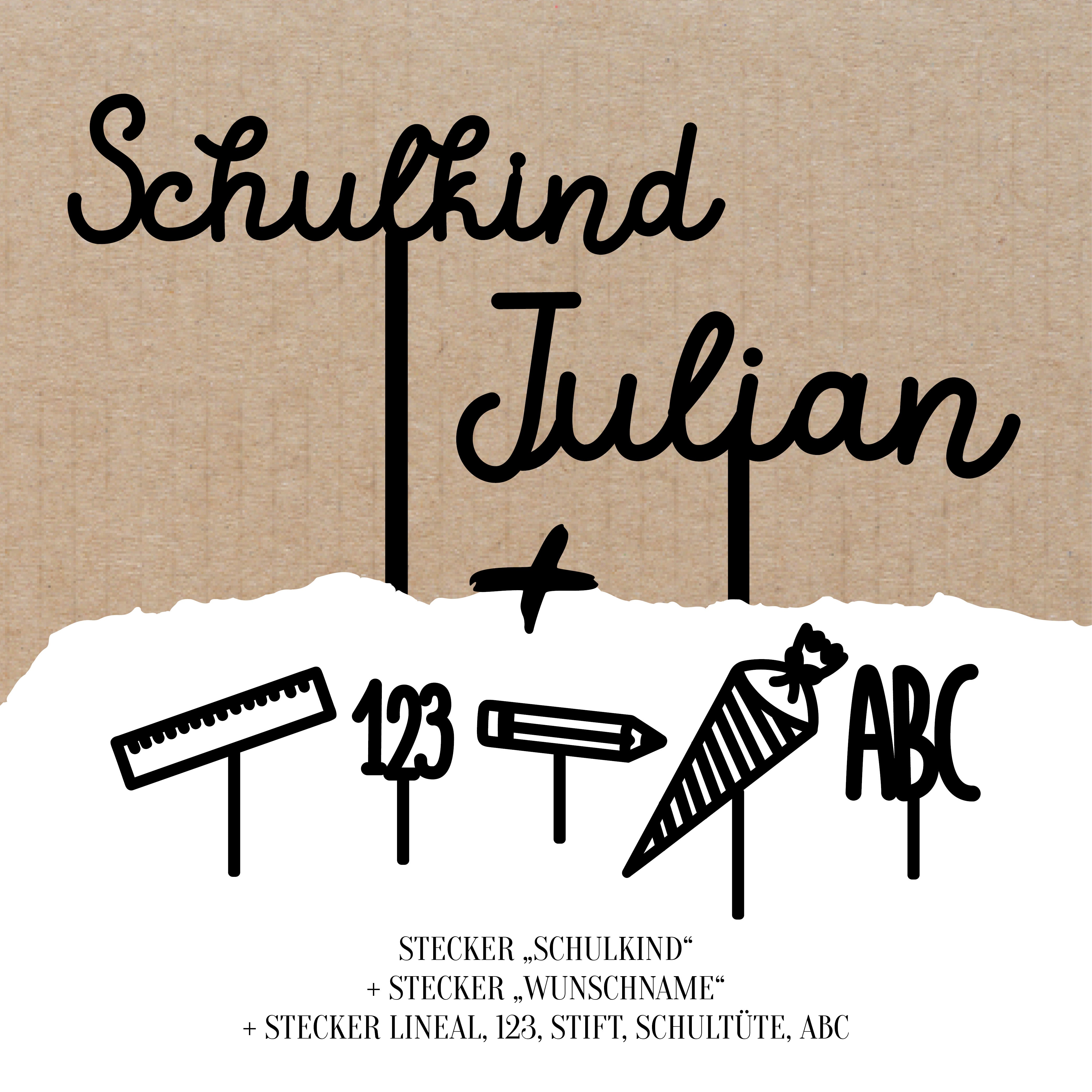 Personalisiertes Caketopper-Set