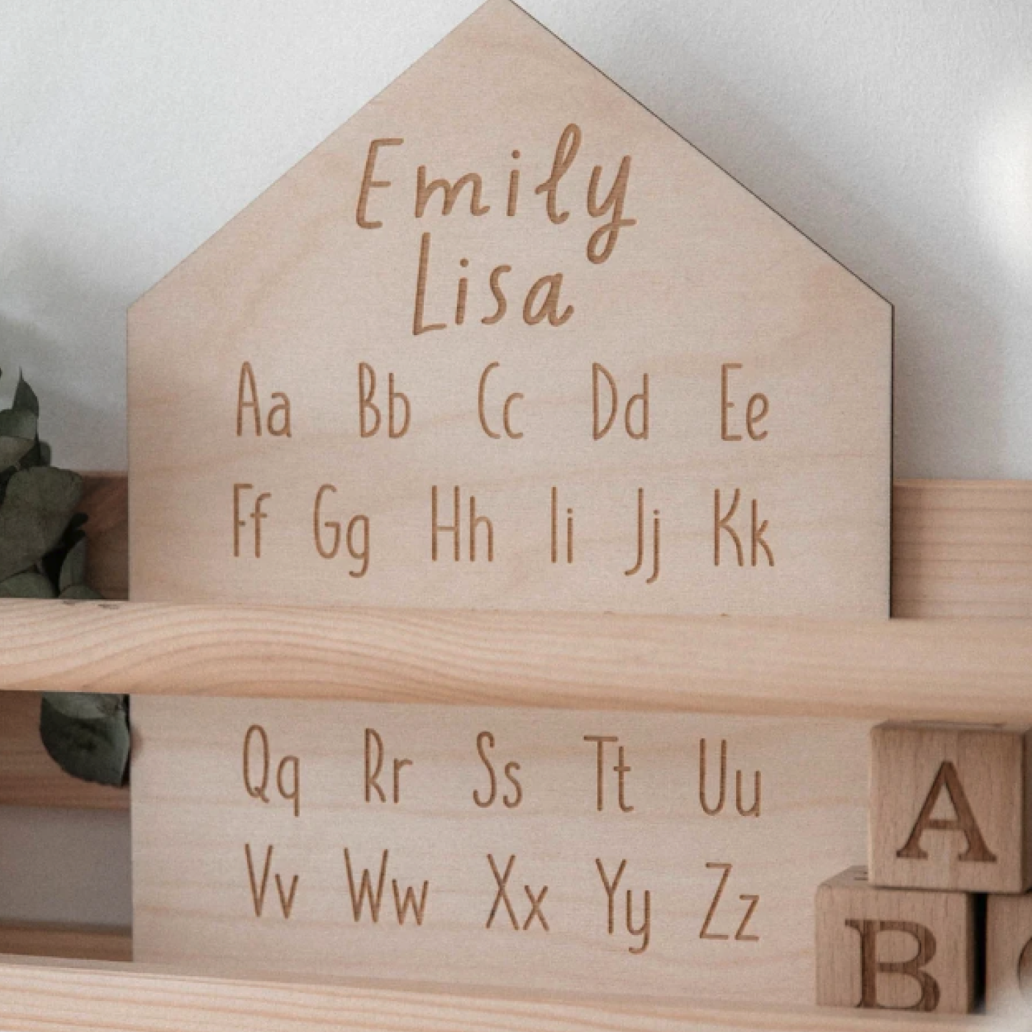 Alphabet Schild Kinderzimmer - mit Wunschname