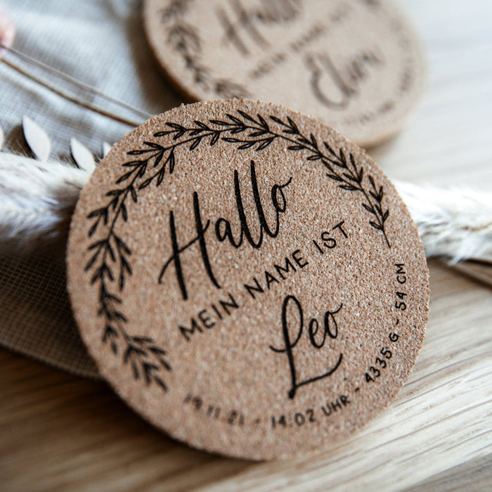 Meilensteinkarten Baby aus Kork - meine ersten Momente / Geschenk für Mütter oder zur Geburt