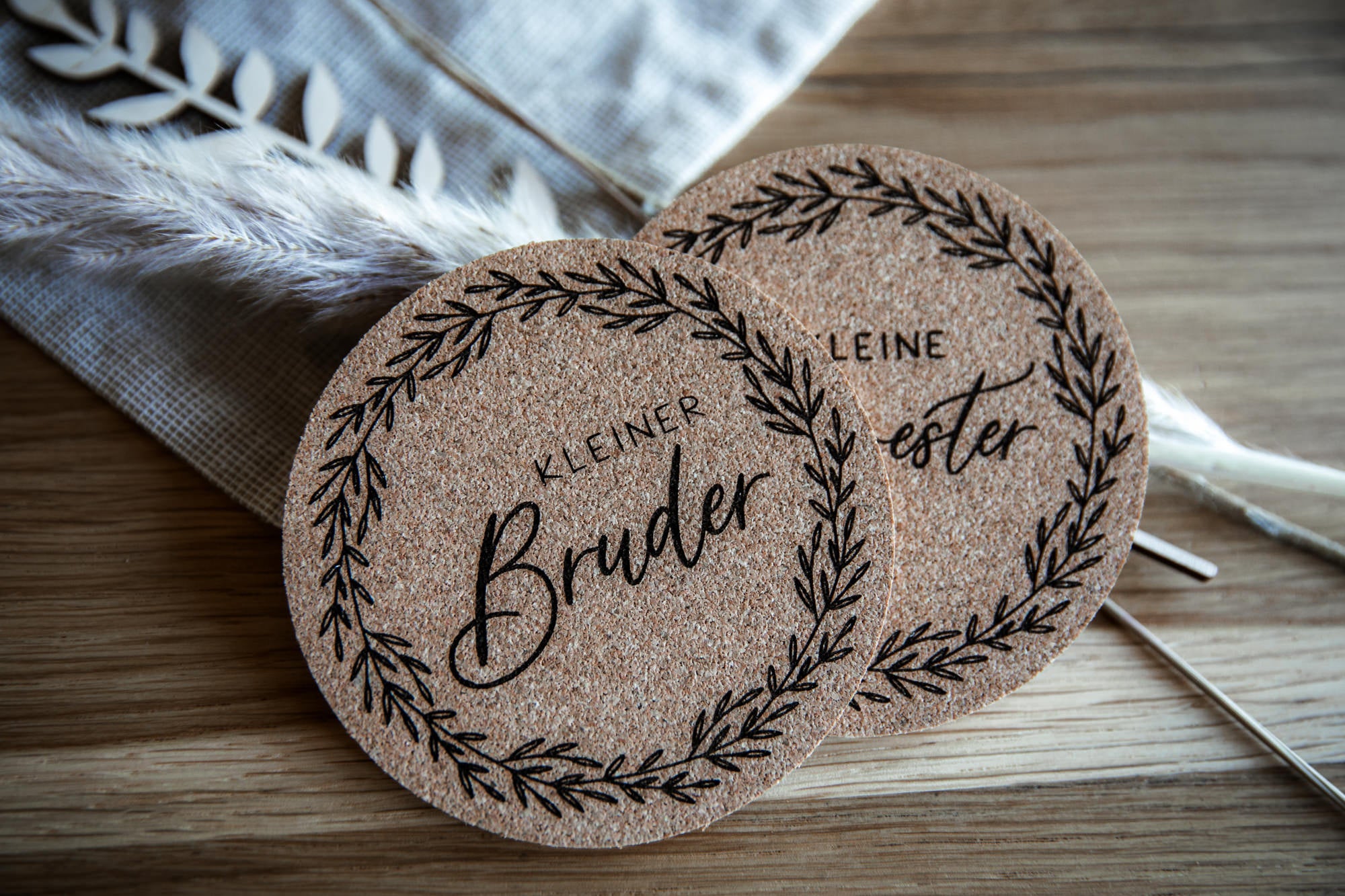 Meilensteinkarten Baby aus Kork - meine ersten Momente / Geschenk für Mütter oder zur Geburt