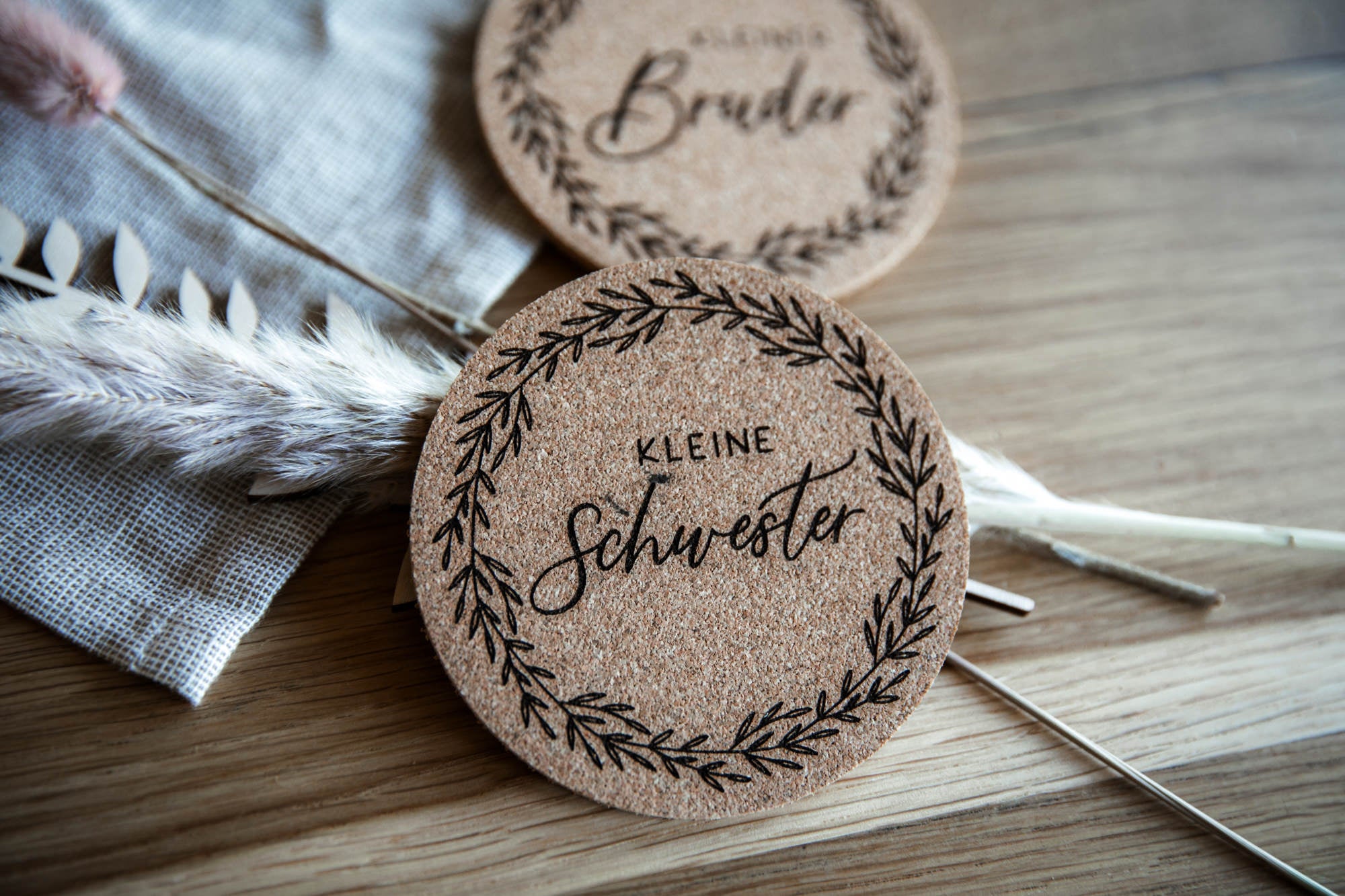 Meilensteinkarten Baby aus Kork - meine ersten Momente / Geschenk für Mütter oder zur Geburt