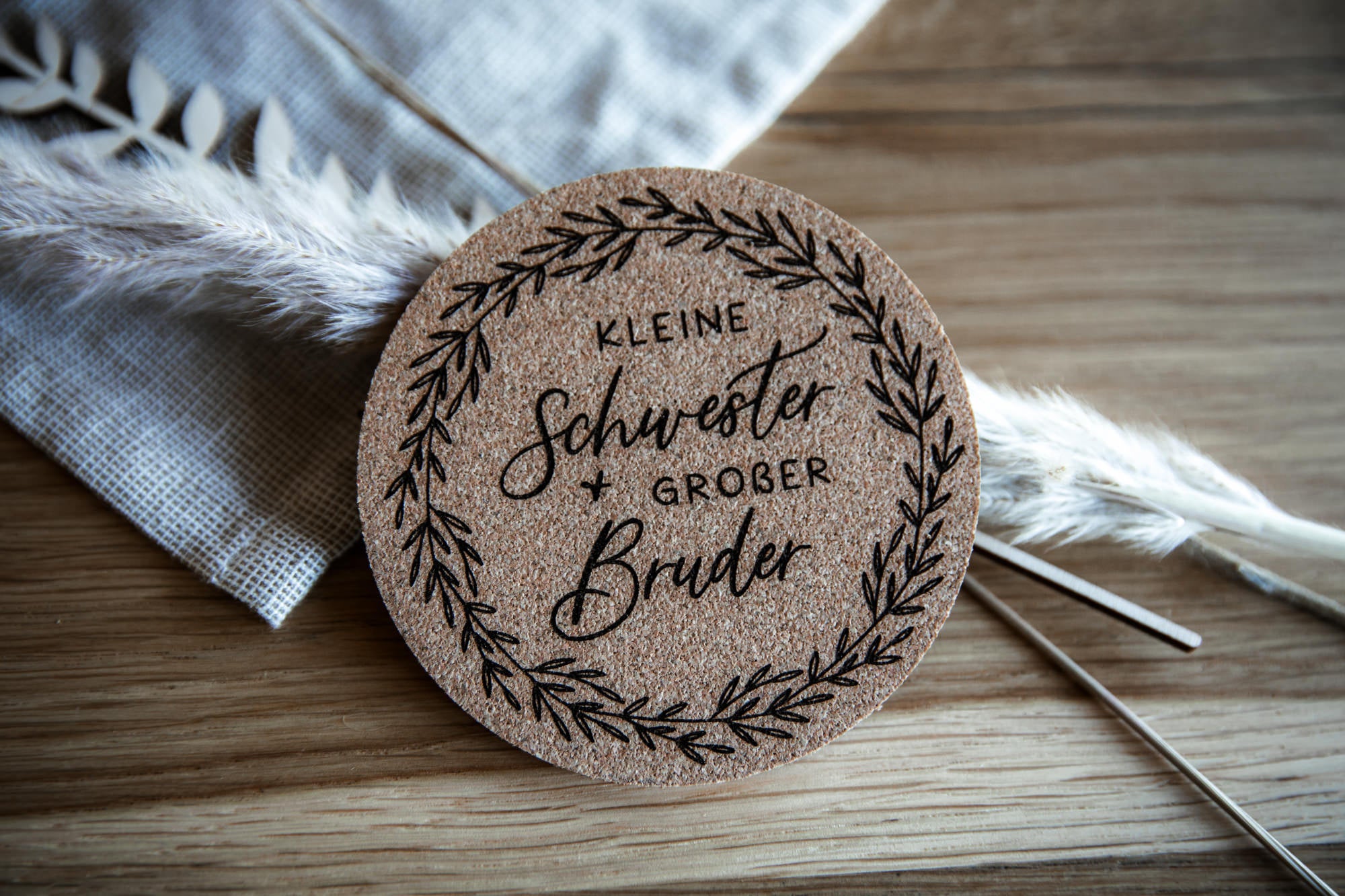 Meilensteinkarten Baby aus Kork - meine ersten Momente / Geschenk für Mütter oder zur Geburt