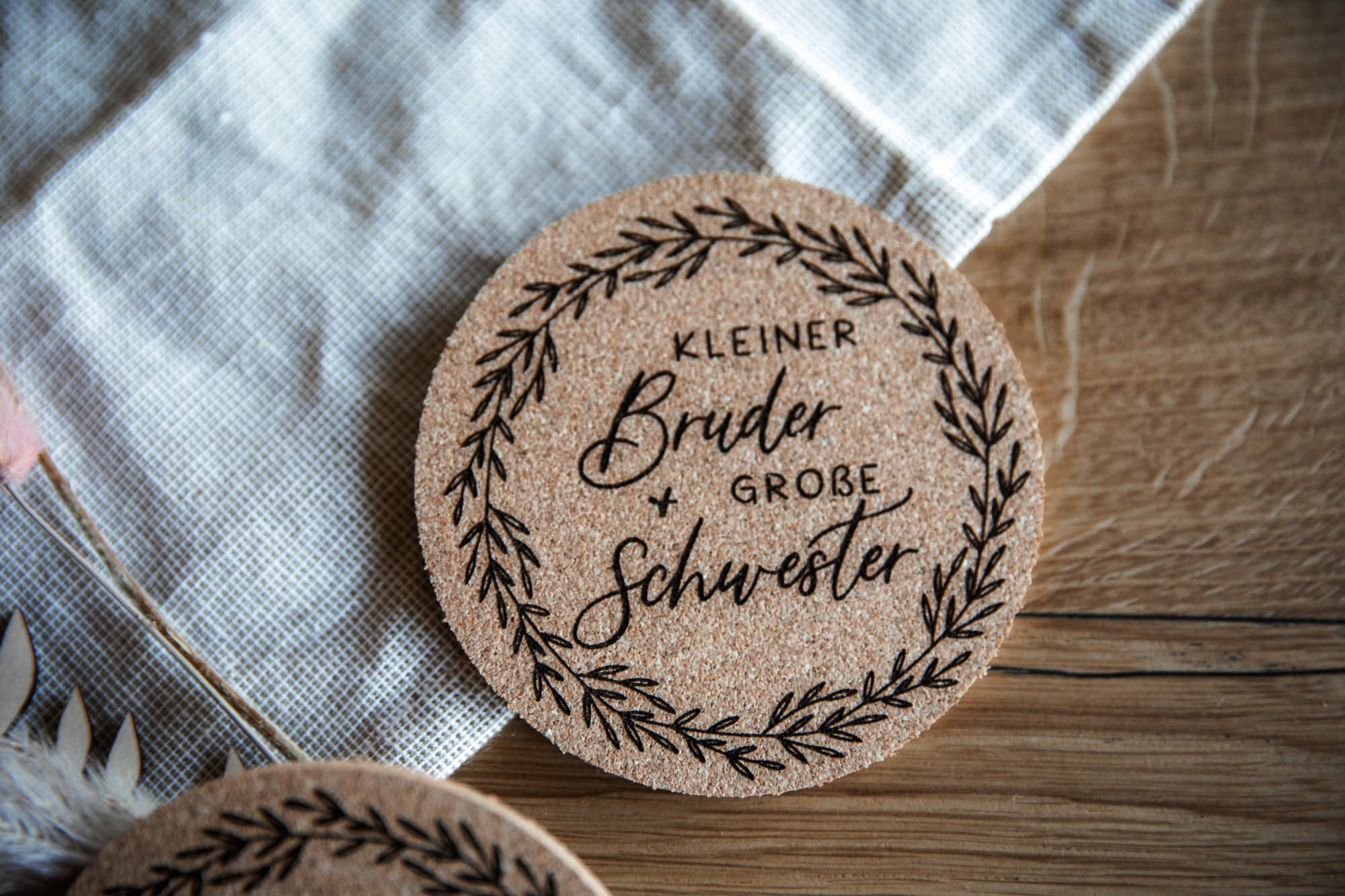 Meilensteinkarten Baby aus Kork - meine ersten Momente / Geschenk für Mütter oder zur Geburt