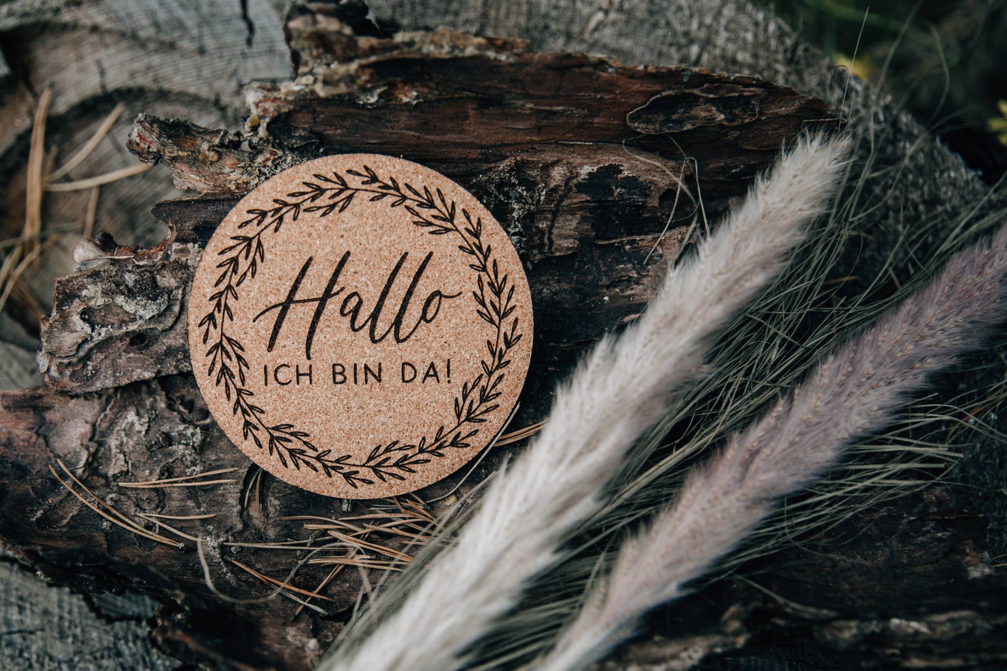 Meilensteinkarten Baby aus Kork - meine ersten Momente / Geschenk für Mütter oder zur Geburt