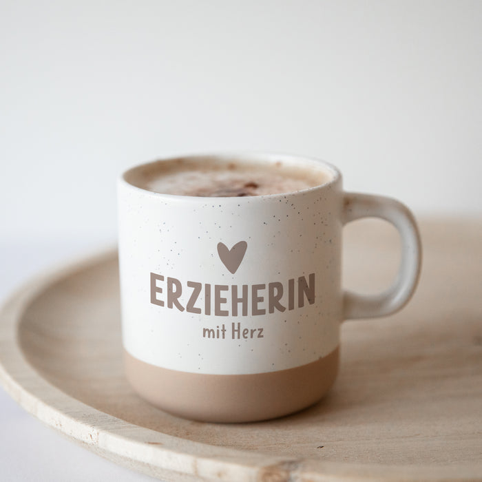 Personalisierte Tasse - Erzieherin mit Herz
