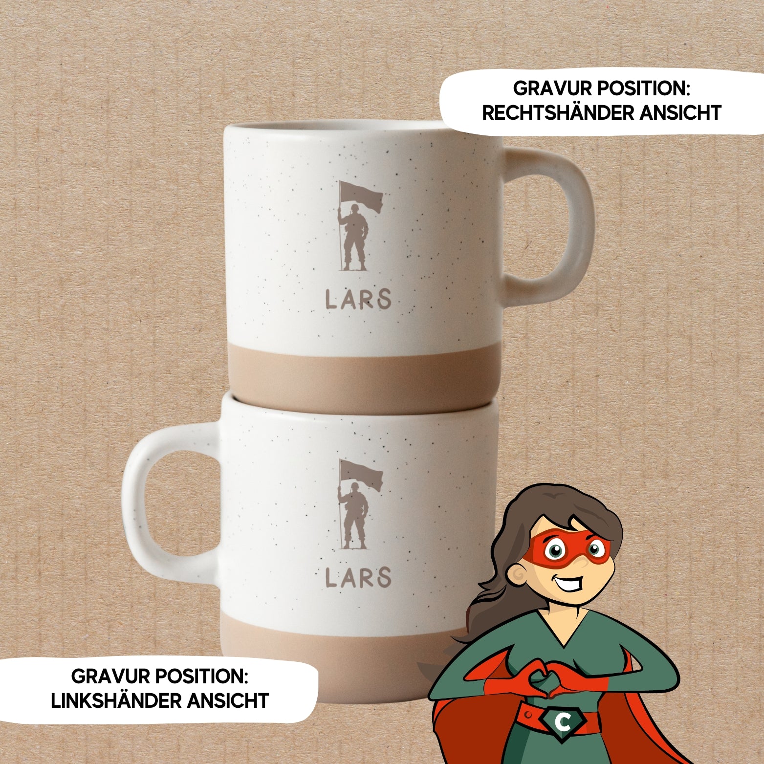 Personalisierte Soldaten-Tasse mit Name