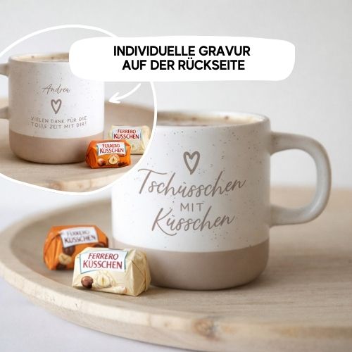 Tschüsschen mit Küsschen Tasse