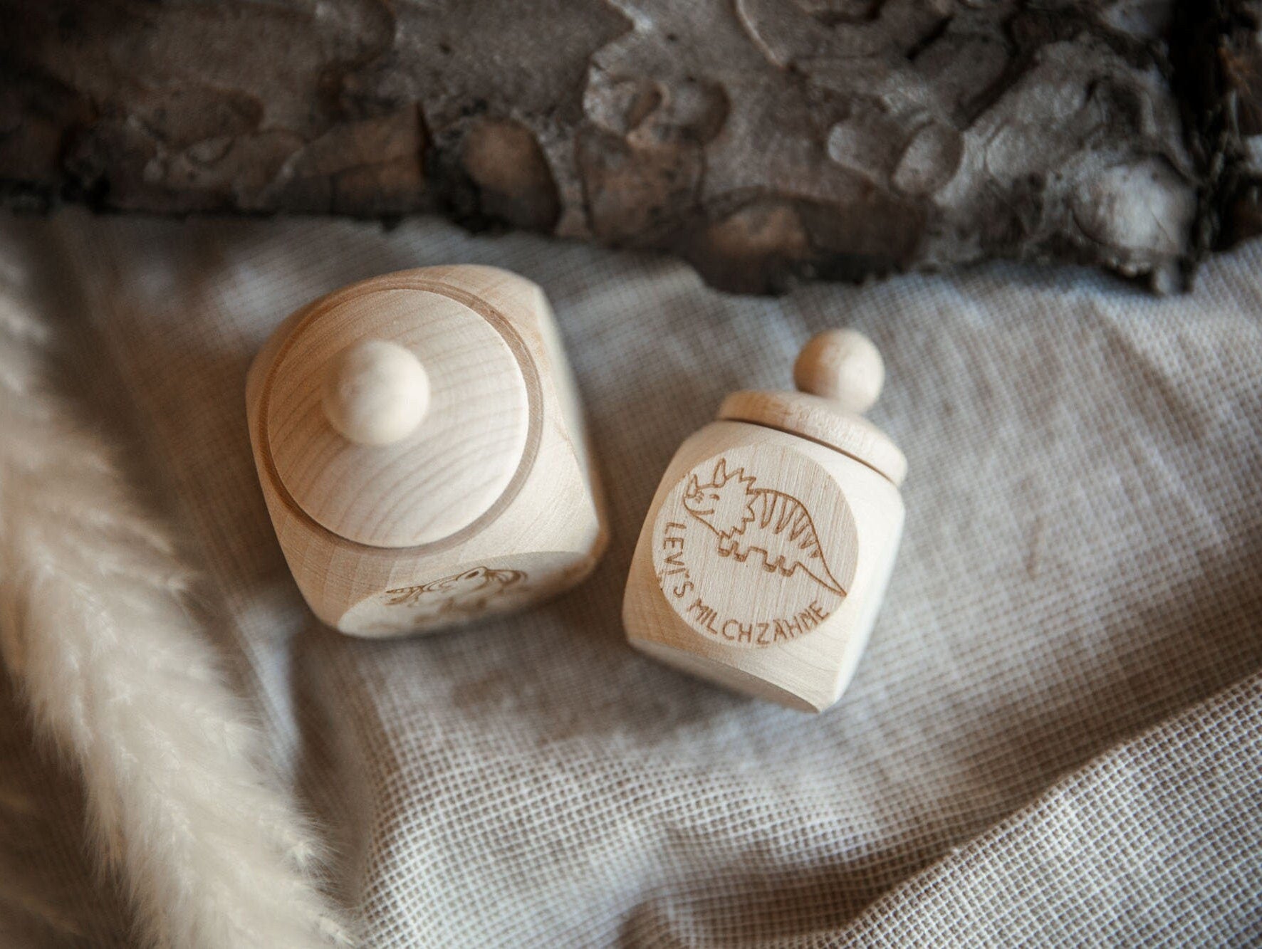 Personalisierte Zahndose mit Namen und Motiv