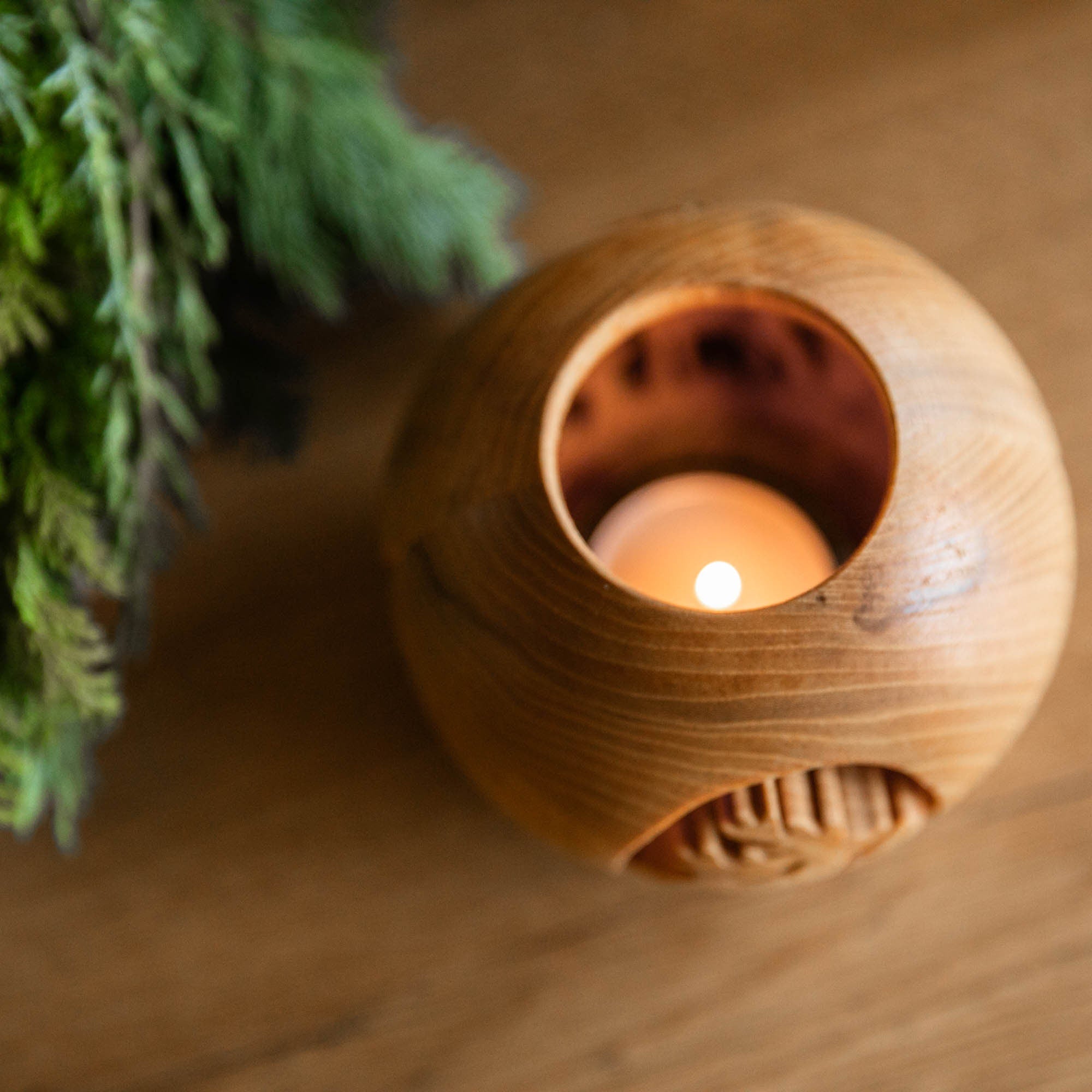 Laserhelden Shop - Windlicht aus Laubholz - Elch Motiv