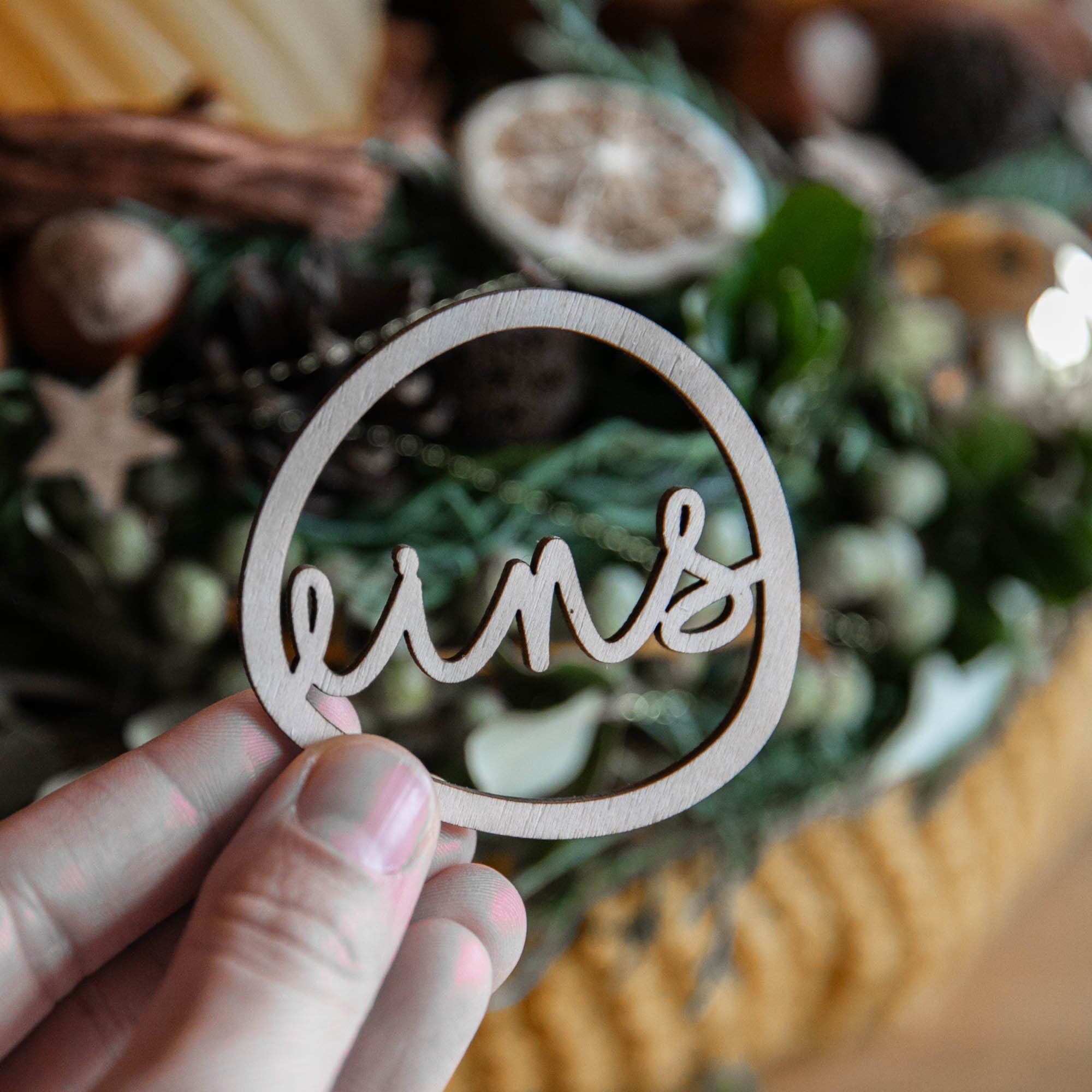 Laserhelden Shop - Adventskranz Zahlen 1-4 aus Holz