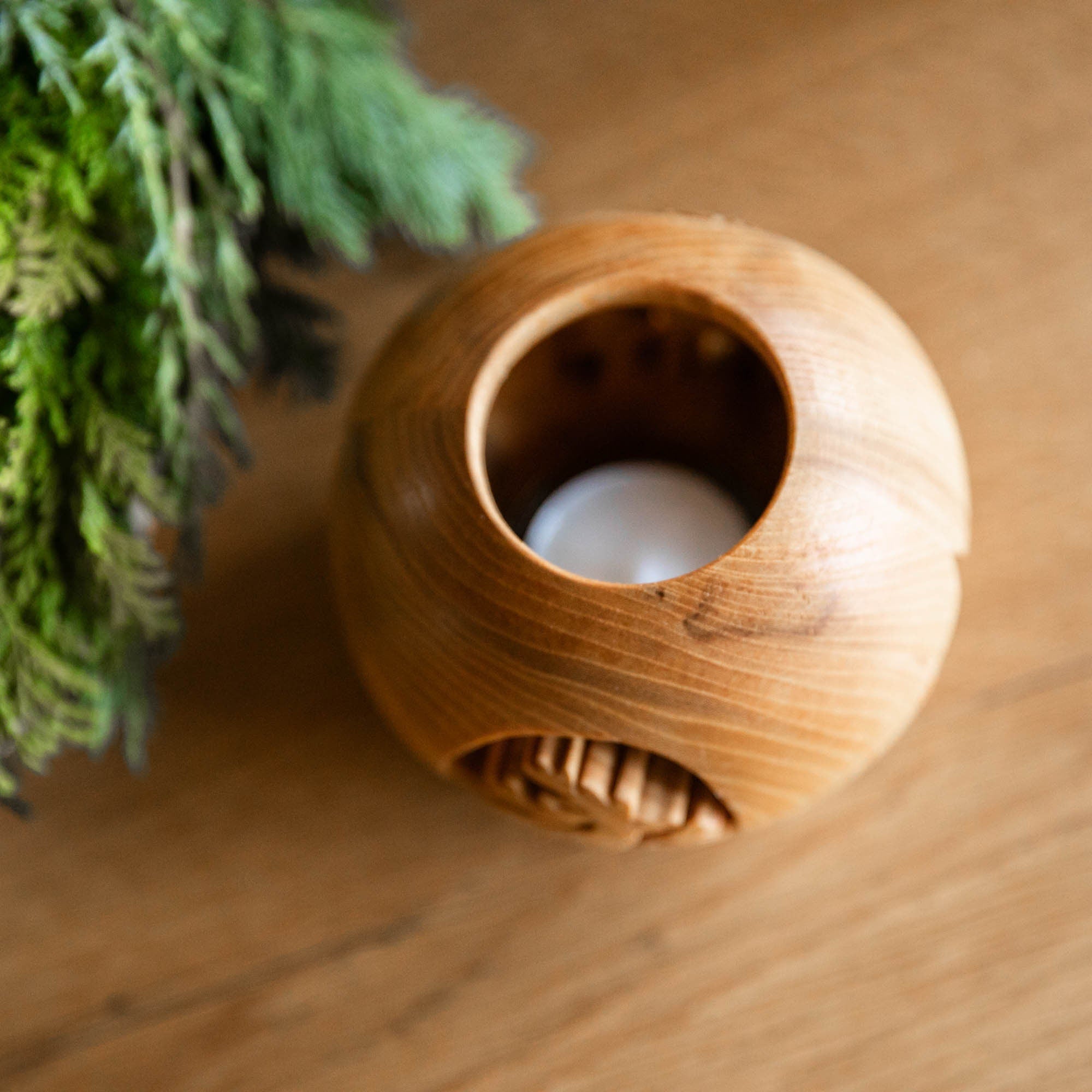 Laserhelden Shop - Windlicht aus Laubholz - Elch Motiv