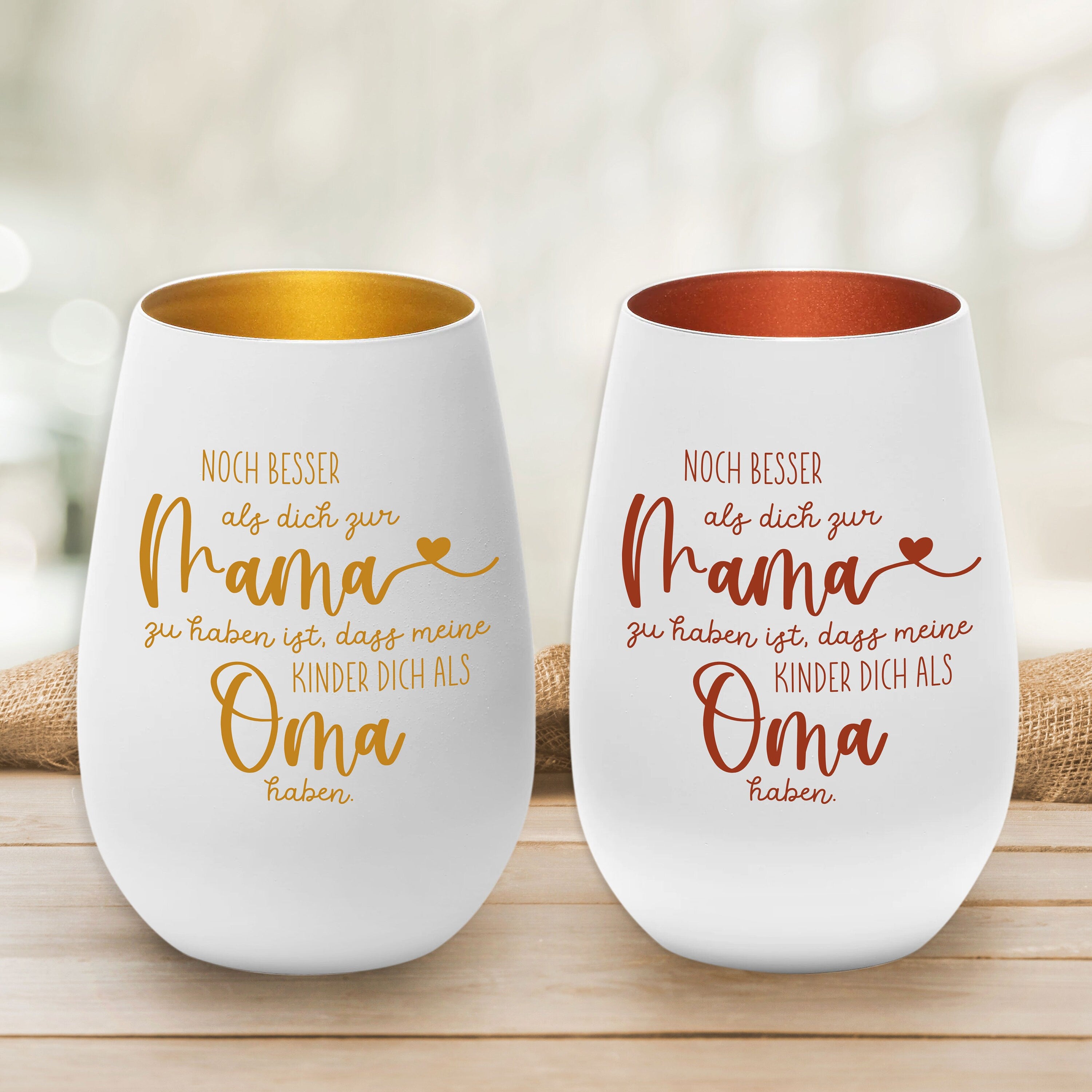 Personalisiertes Windlicht als Geschenk zum Muttertag oder Geburtstag / Windlicht mit Gravur / Windlicht Spruch Oma / Geschenk Frauen