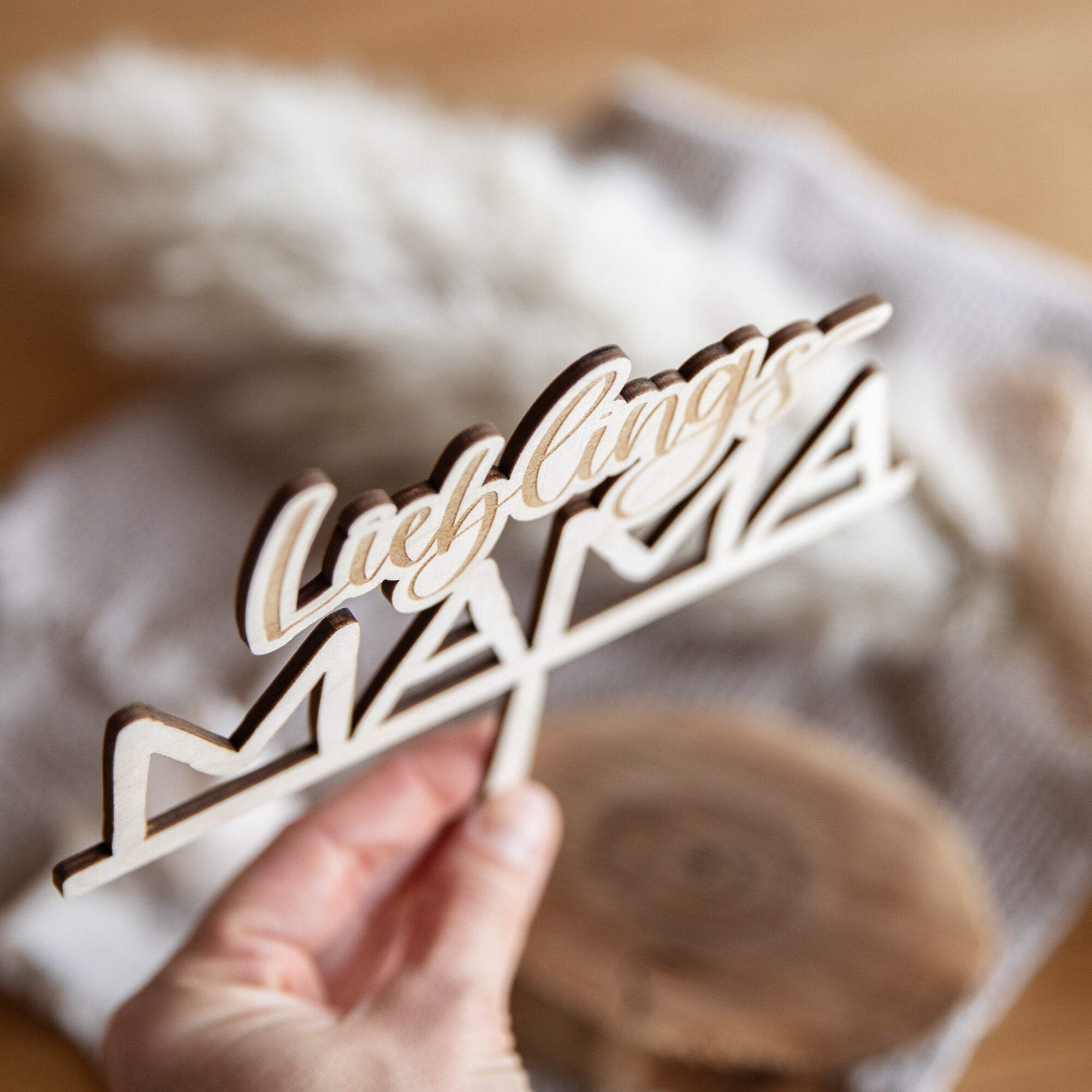 Caketopper Lieblingsmama / Kuchendeko Muttertag / Caketopper Mama / Mutter Kuchenstecker / Tortentopper Holz / Muttertagskuchen Deko