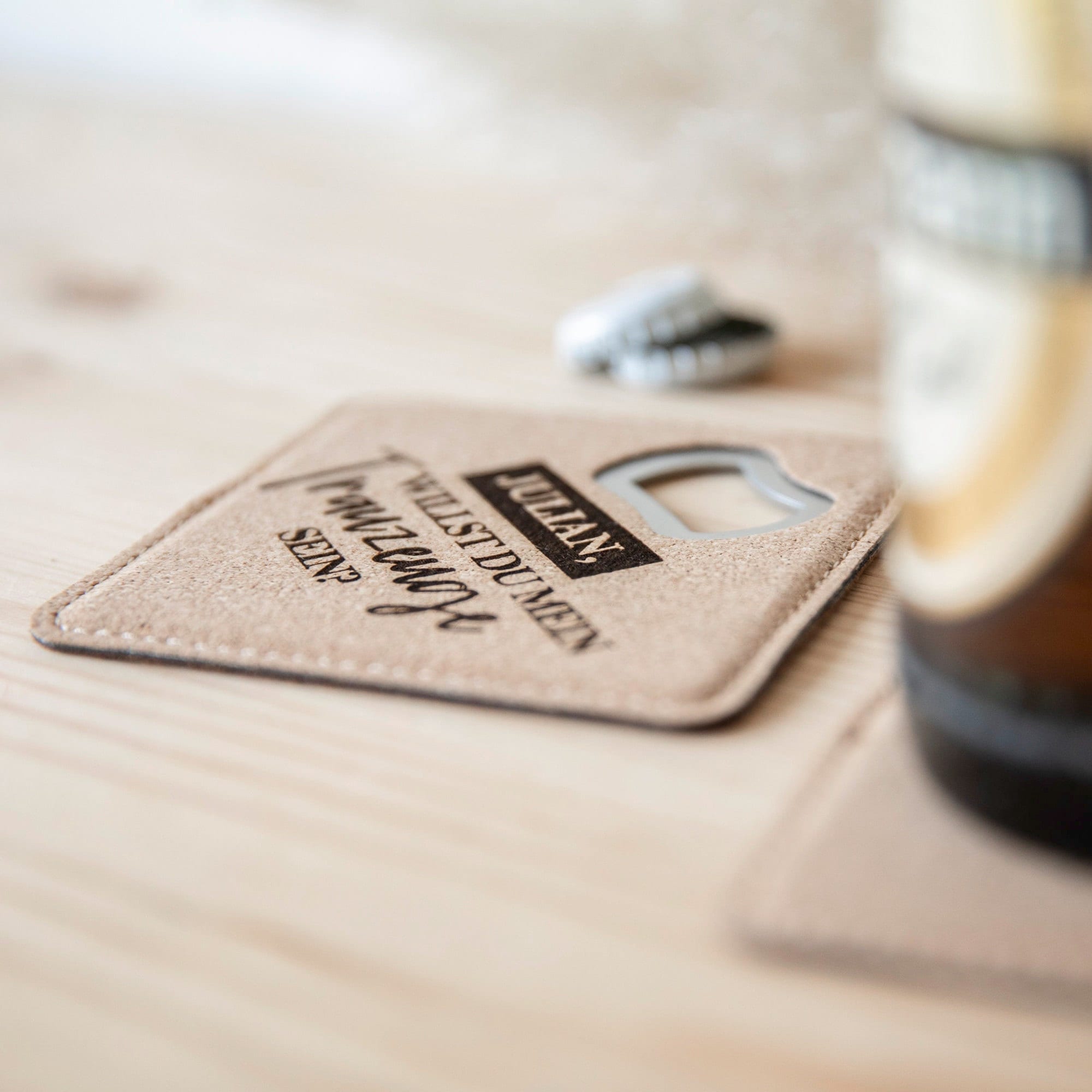 Trauzeuge fragen Geschenk für Männer Flaschenöffner / Kork Untersetzer mit integriertem Öffner / Geschenkidee Männer / Trauzeugengeschenk