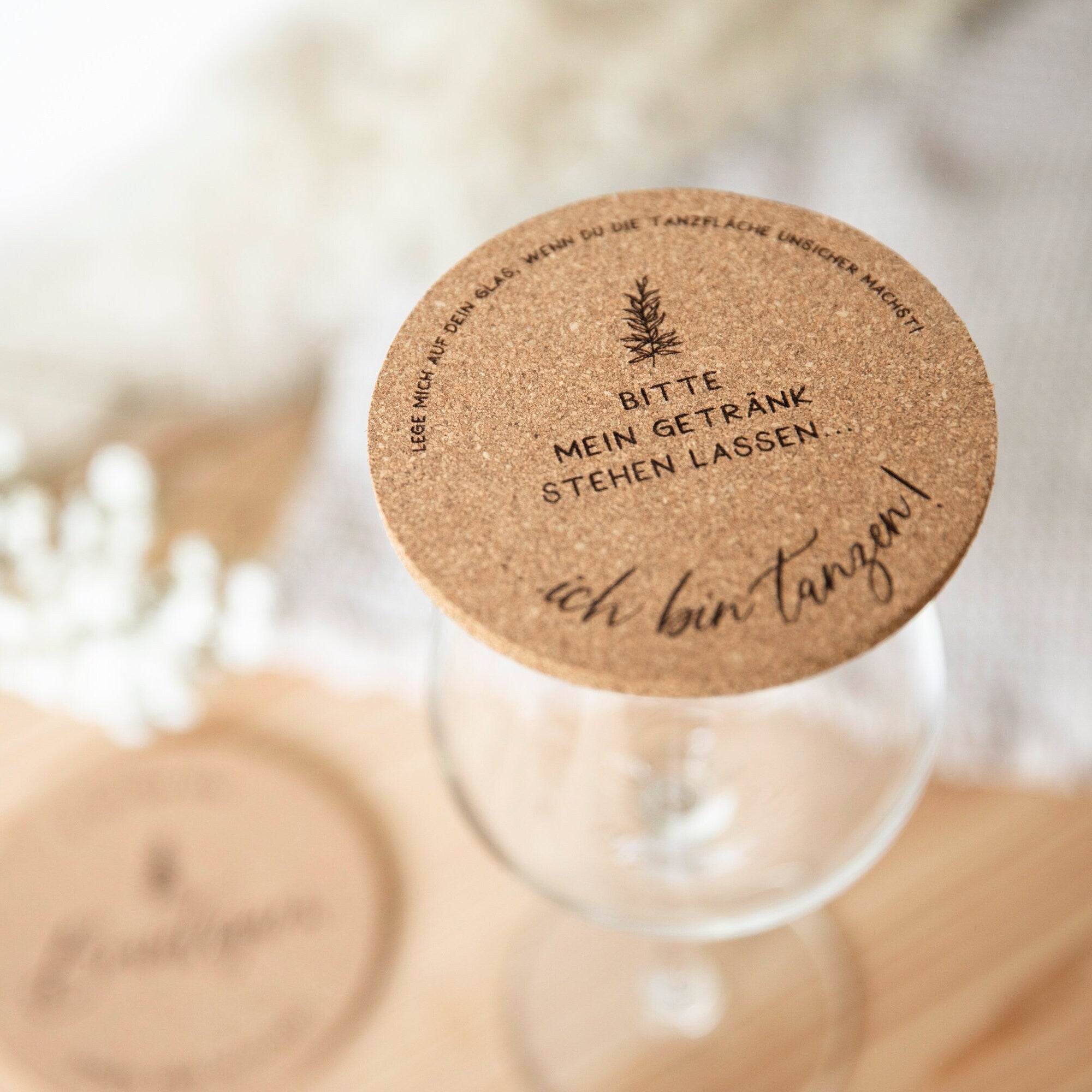 Tisckarten Hochzeit Kork / Gastgeschenk Hochzeit / Untersetzer Kork / Namensschild Hochzeit / Sitzplan Hochzeit / Holz Name / Platzkarten