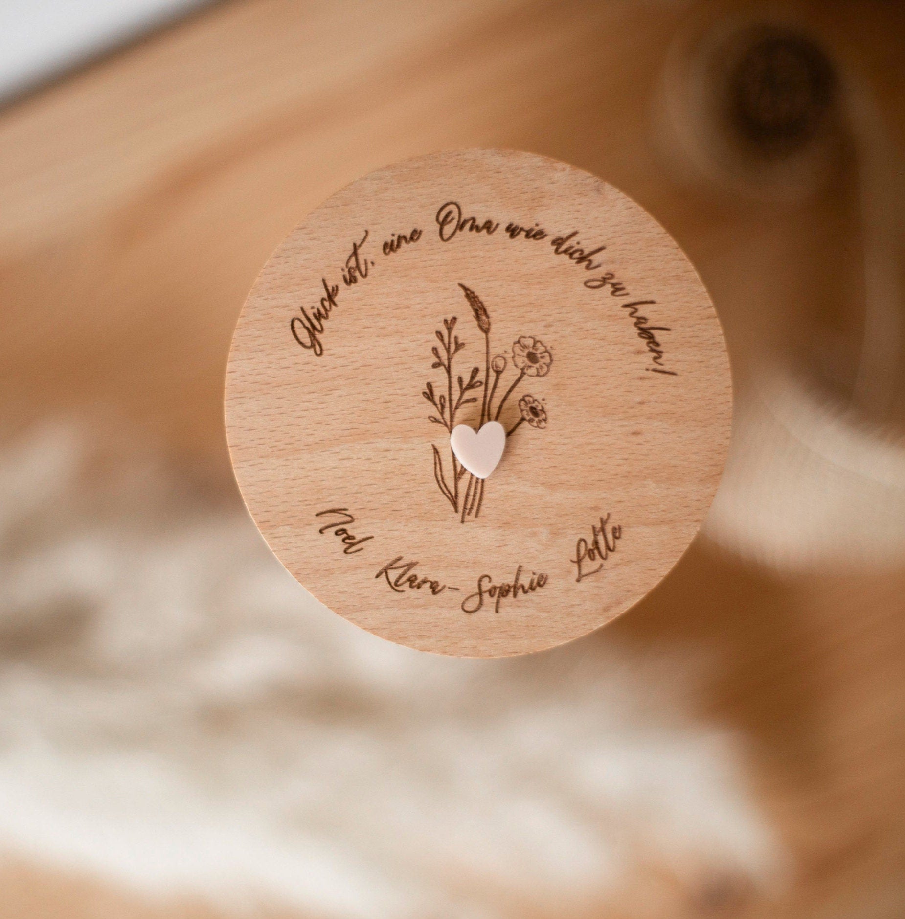 Personalisiertes Vorratsglas - Glück ist / Ausgefallenes Geschenk für Oma, Mama, Patin mit Name graviert - Geburtstagsgeschenk / Muttertag