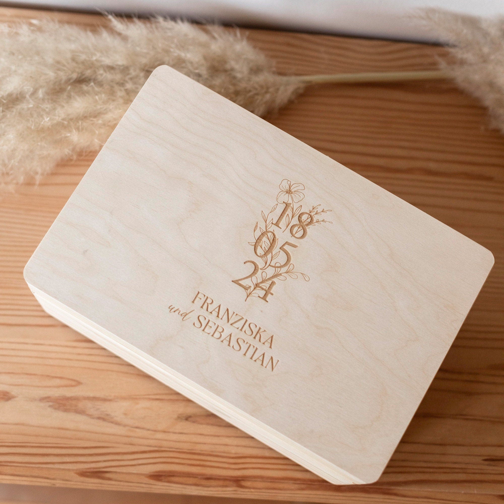 Erinnerungskiste Hochzeit / Personalisierte Holzkiste Glückwunschkarten / Geschenk Hochzeitsdatum /Geschenketisch Karten Aufbewahrung