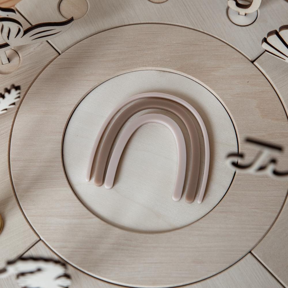 Personalisierter Geburtstagsteller Unterwasser für Mädchen / Bunter Geburtstagskranz aus Holz mit Gravur / Kindergeburtstag Meerjungfrau