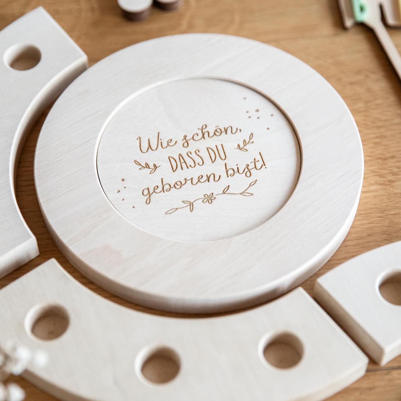 Erweiterung Geburtstagsteller Einlegescheiben / Schulkind / Geburtstag / Weihnachten / Hochzeit / Zubehör Geburtstagskranz / Geburtstagszug