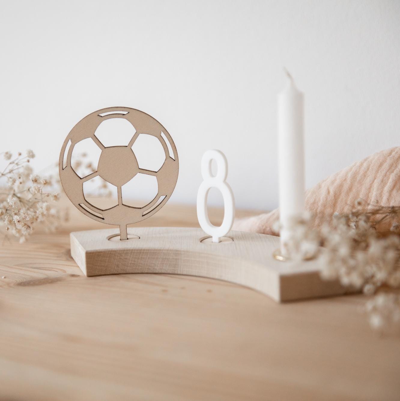 Geburtstagsbogen Fußball / Geburtstagszug / Geburtstagskranz für Jungen / Kindergeburtstag Fußball / Geburtstagsring / Holz Tischdeko