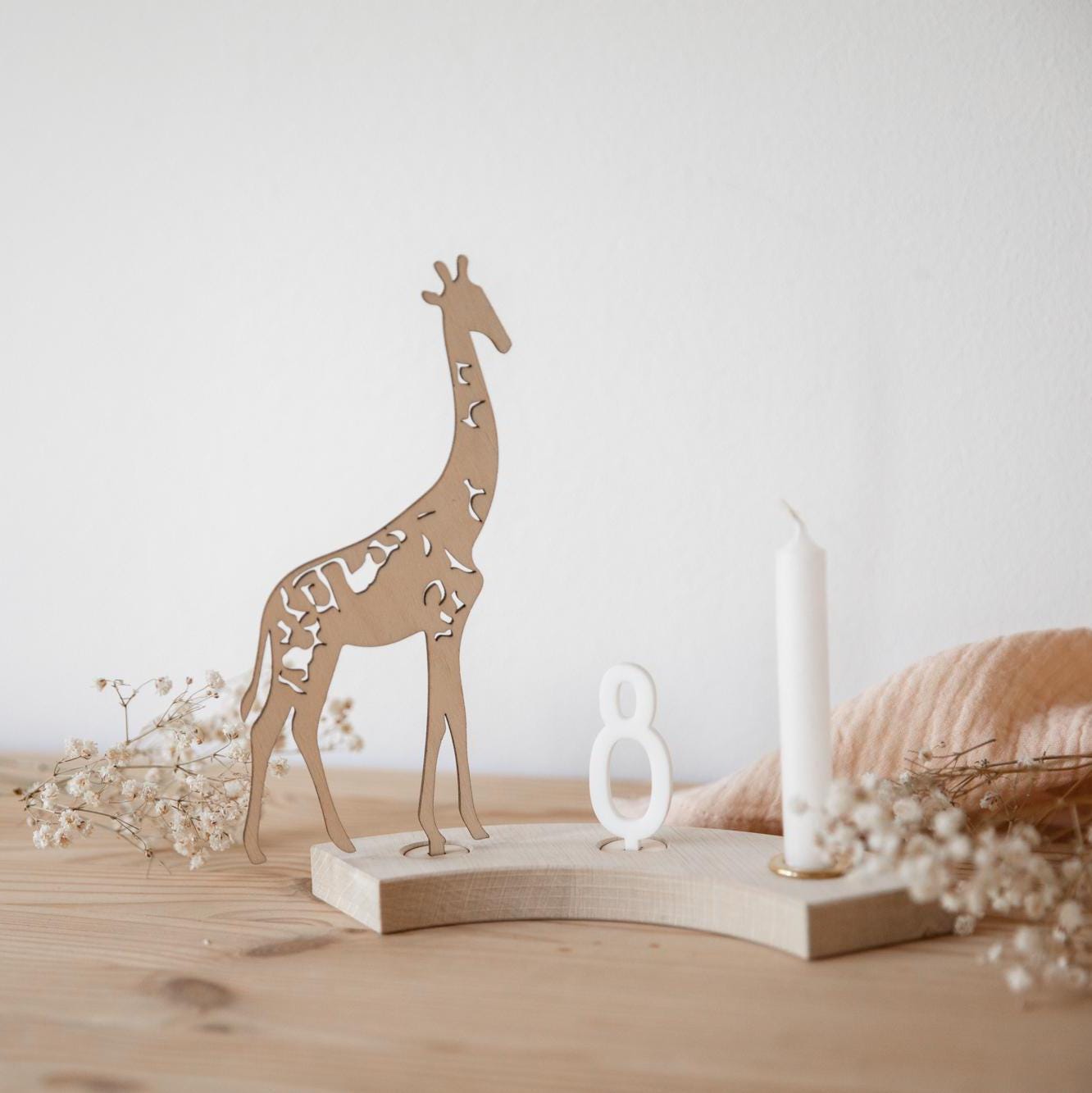 Erweiterung für Geburtstagskranz aus Holz / Tiere Stecker / Zubehör Geburtstagring | Steckfiguren Safari | Kindergeburtstag Deko Tiere / Wal