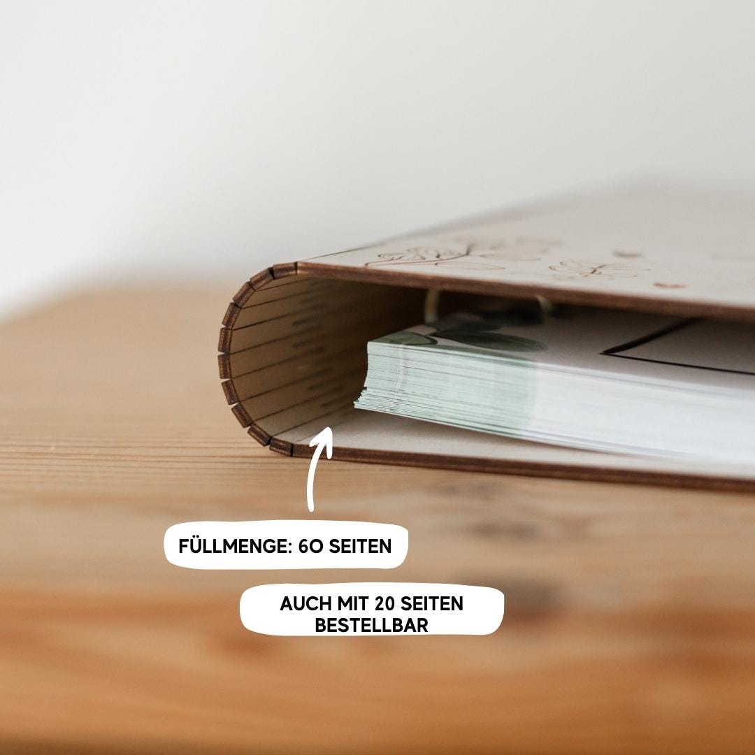 Gästebuchseiten / Inhaltsseiten für dein personalisiertes Gästebuch aus Holz zur Hochzeit / Gästebuchkarten / Hochzeitsgästebuch / Fotobox