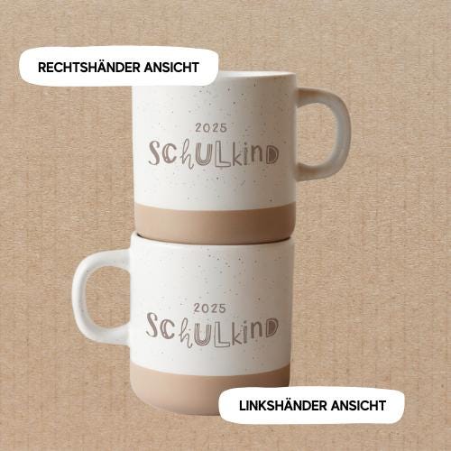 Personalisierte Tasse Schulkind 2025 – Geschenk zur Einschulung – Gravierte Tasse für Kinder – Einschulungsgeschenk mit Name & Jahr