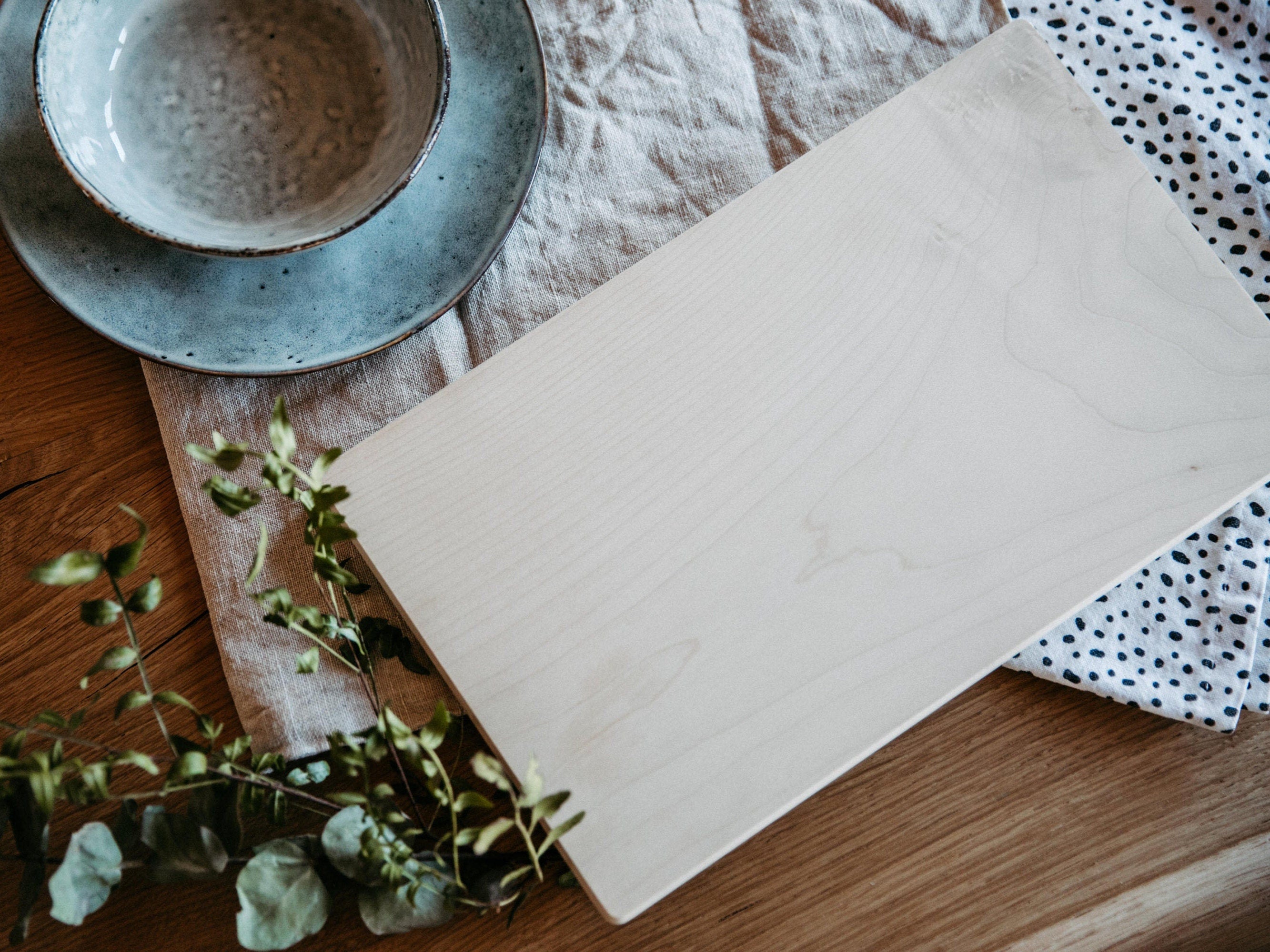 personalisiertes Brotzeitbrett aus Ahornholz 30x18 cm / Schneidebrett Holz / Geschenk Vatertag / Geschenk Papa