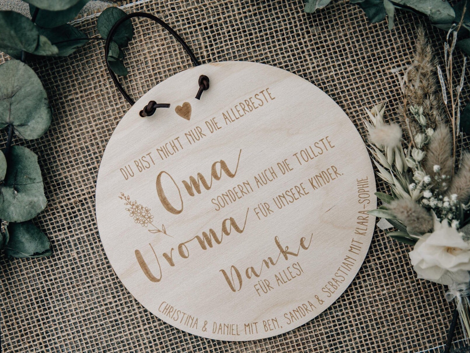 Personalisiertes Holzschild für den Muttertag - Geschenkidee Mama / Oma