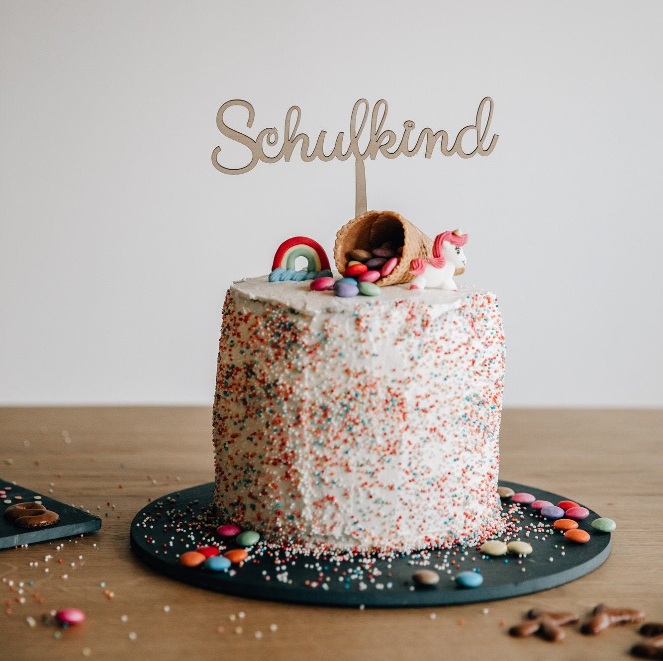 Schulkind Cake Topper / Kuchendeko Einschulung / Kuchen Topper Schulkind