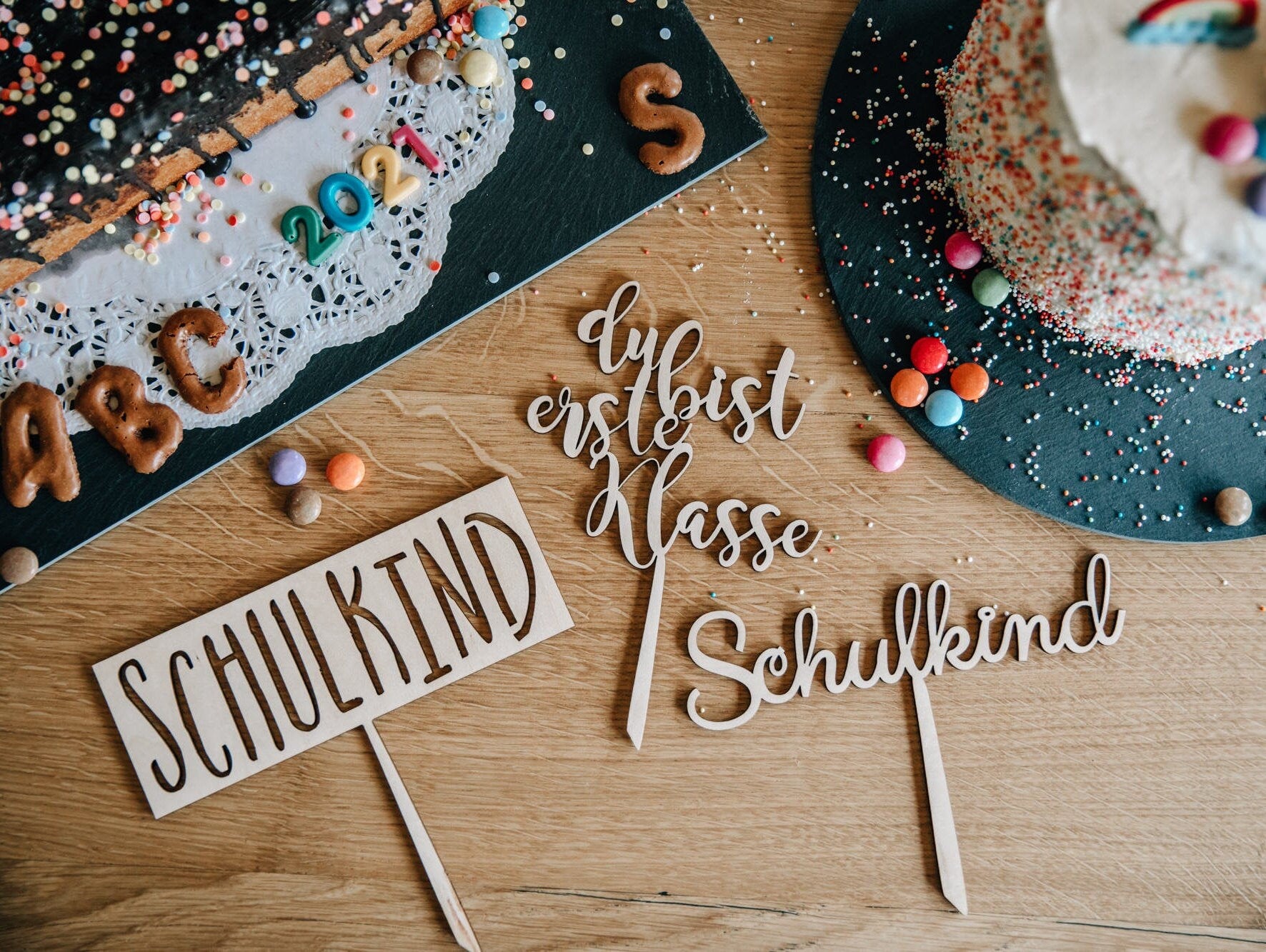 Schulkind Cake Topper / Kuchendeko Schulanfang / Kuchen Topper Schulkind